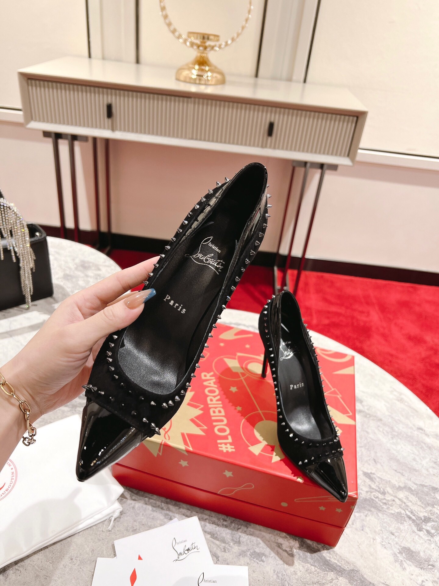 Christian Louboutin Duvette Spikes Pumps Size 35-41