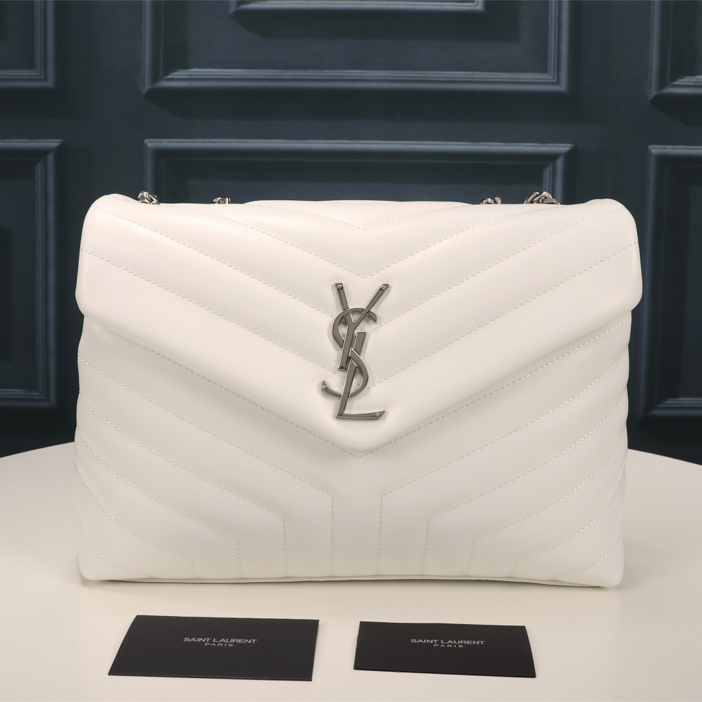 YSL Lou Lou Puffer Women Shoulder Bags Size 30cm