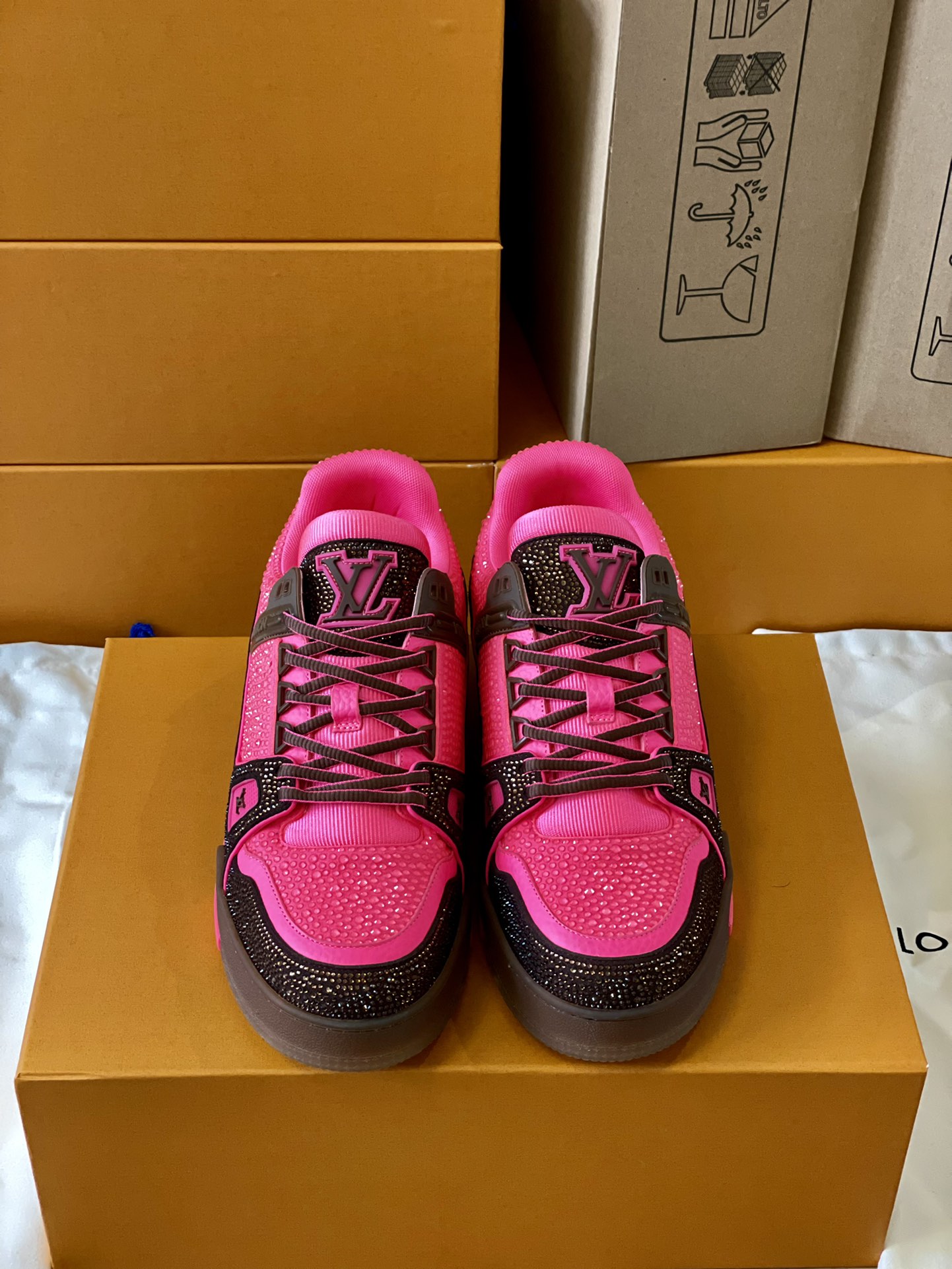 Louis Vuitton LV Trainer Diamond Sneaker Size 36-46