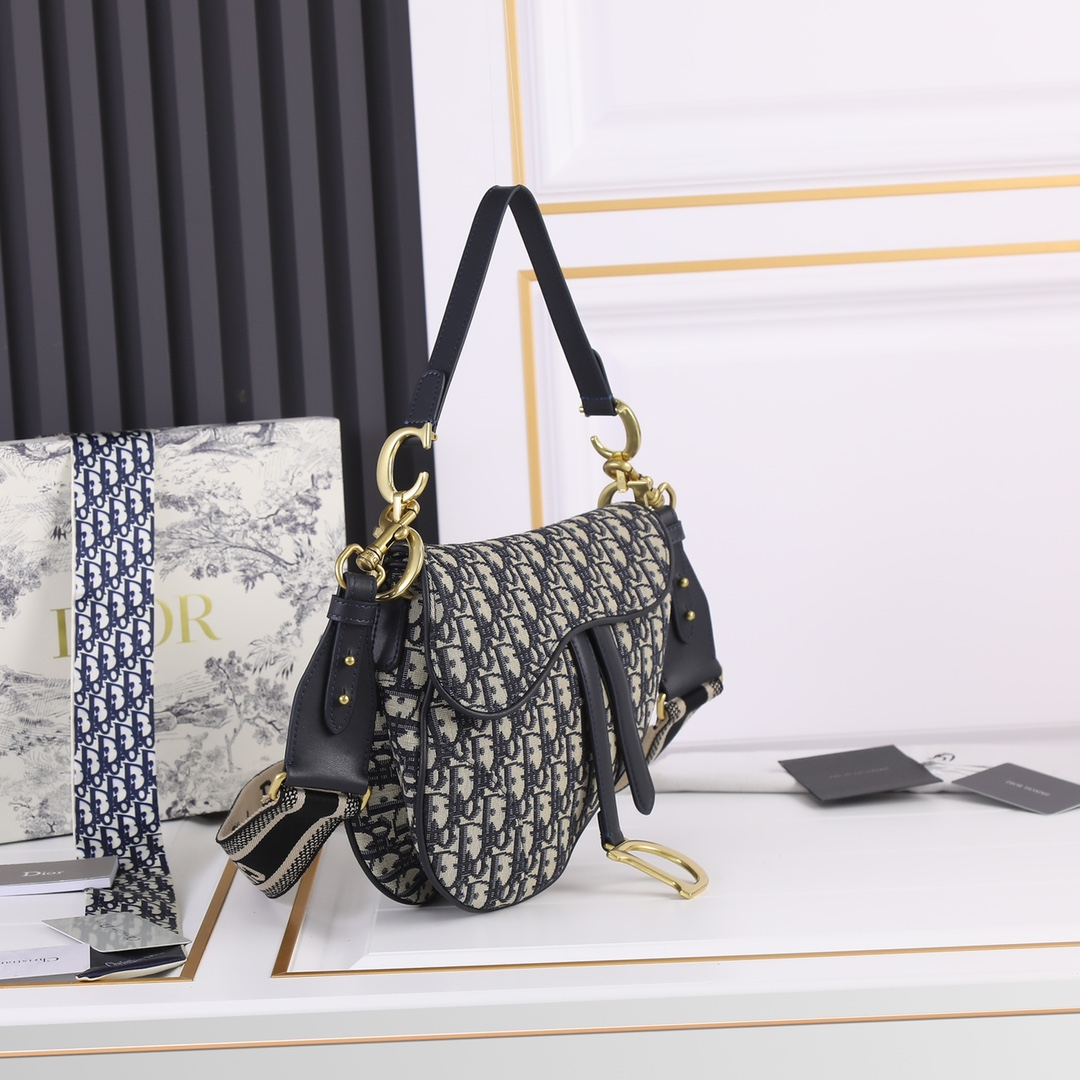 Dior Saddle Bags With Strap Women Shoulder Bags Size 25.5*20*6.5cm