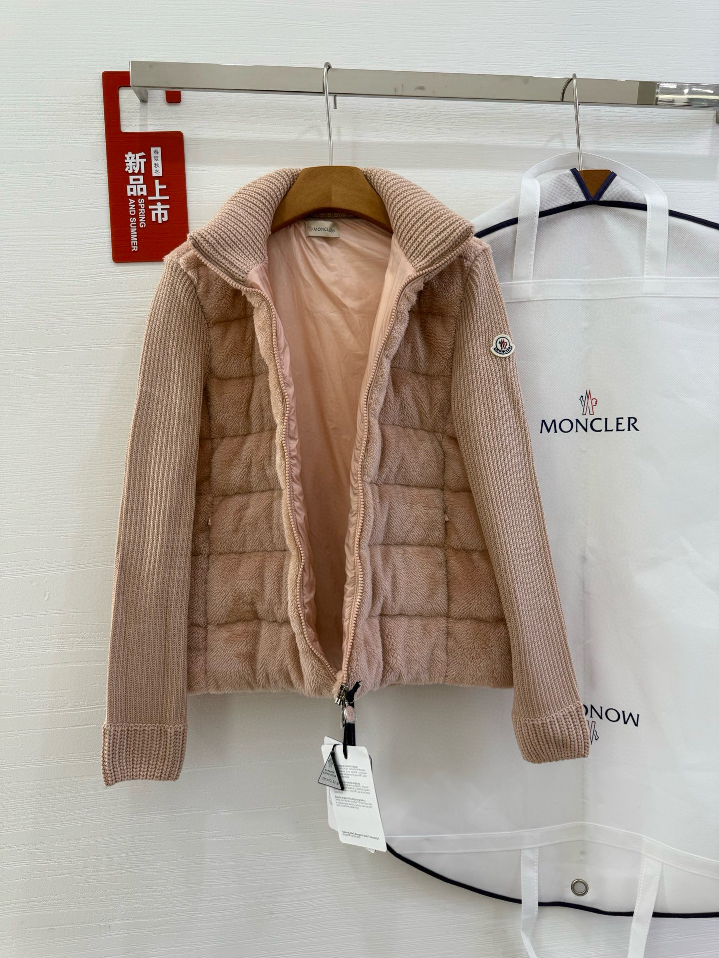 Moncler 25SS Teddy bear fur Women Down Jacket Size S-XL