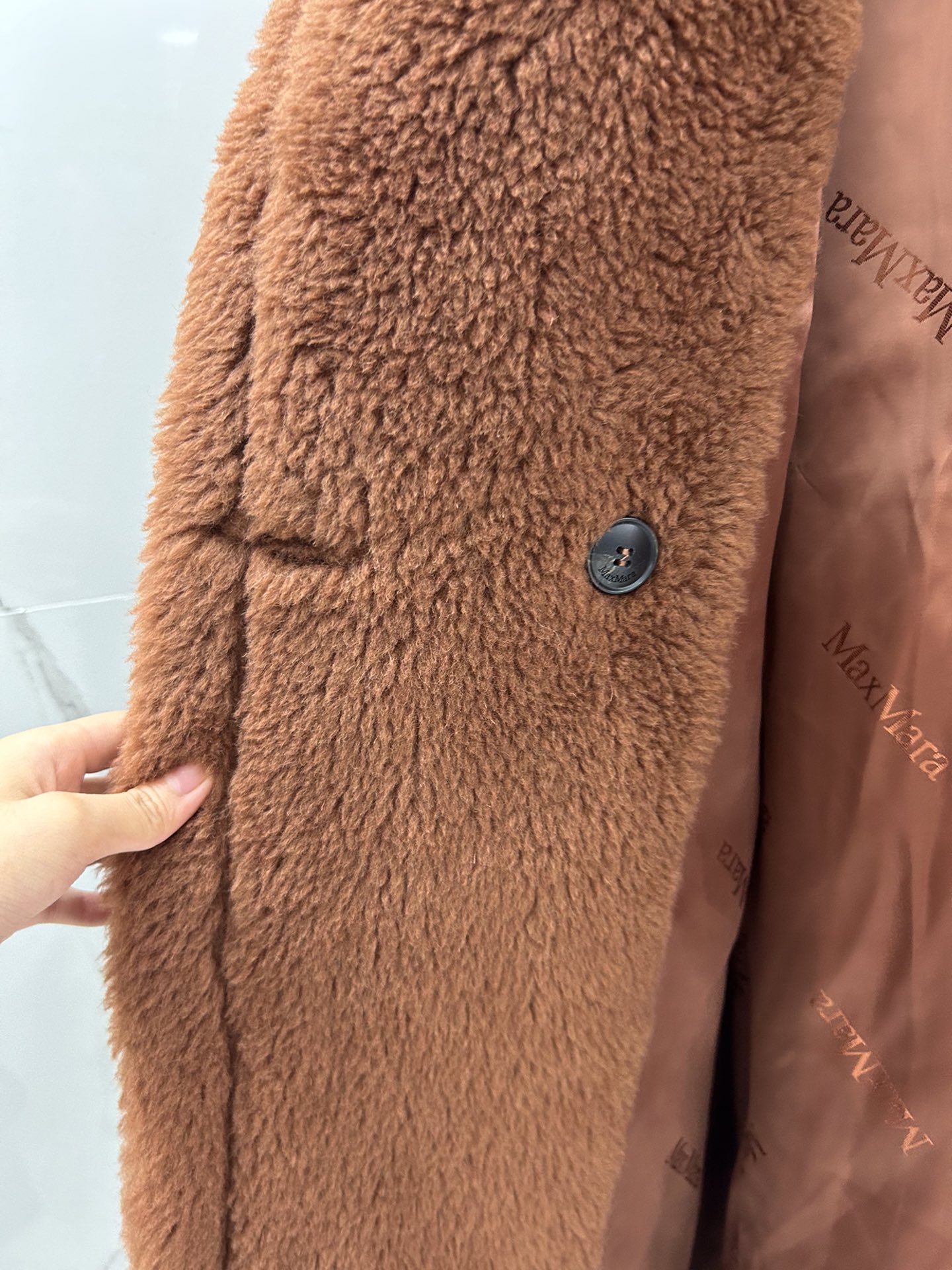 Max Mara Teddy fur long coat Size XS-M