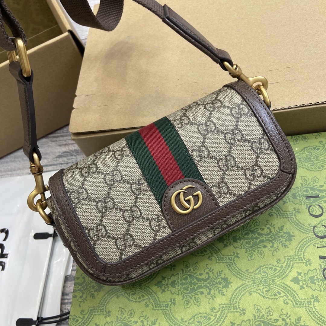 Gucci Ophidia Super-Mini Women Shoulder Bags Size 18.5*10*5.5cm