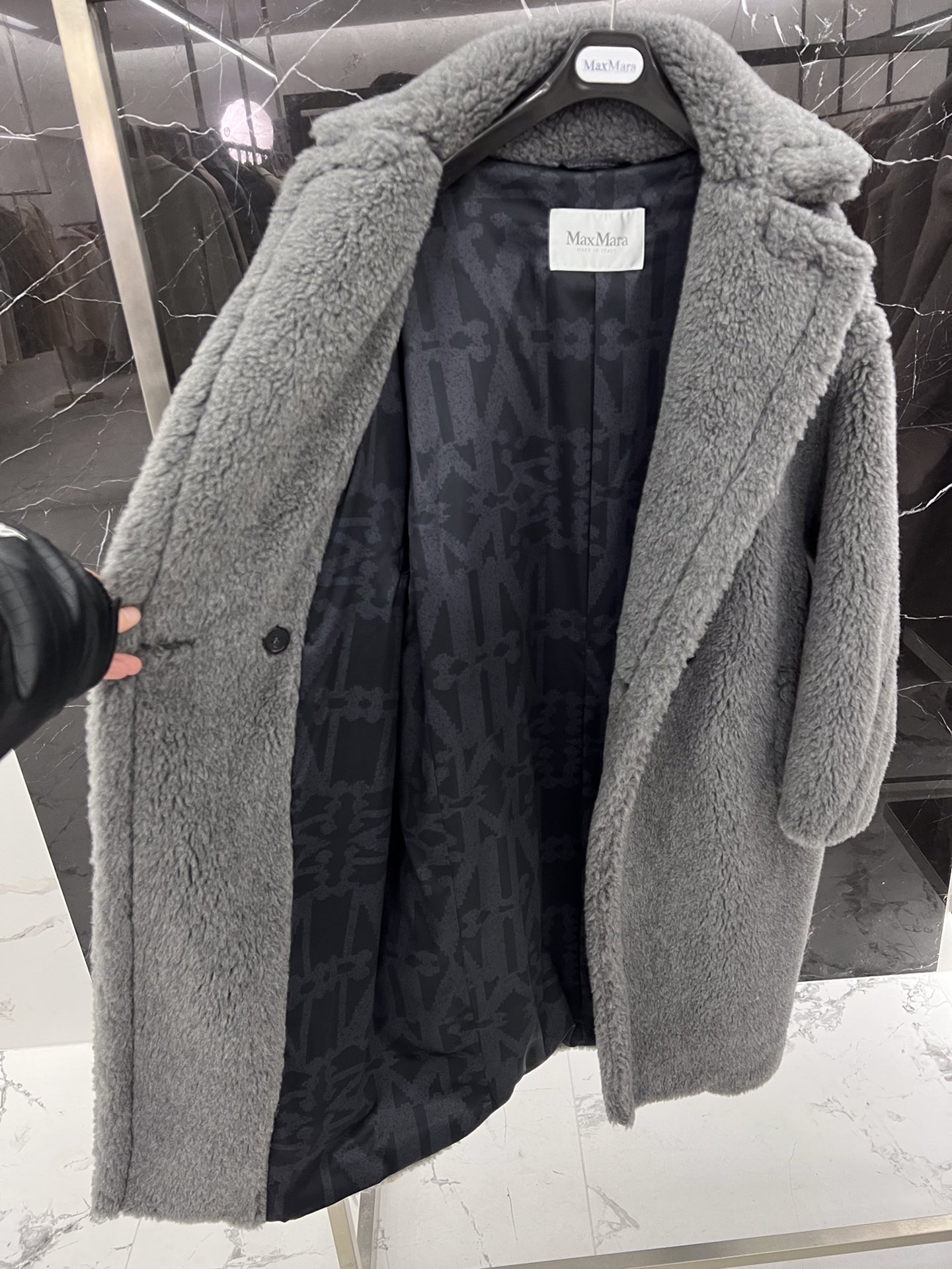 Max Mara Teddy fur long coat Size XS-M