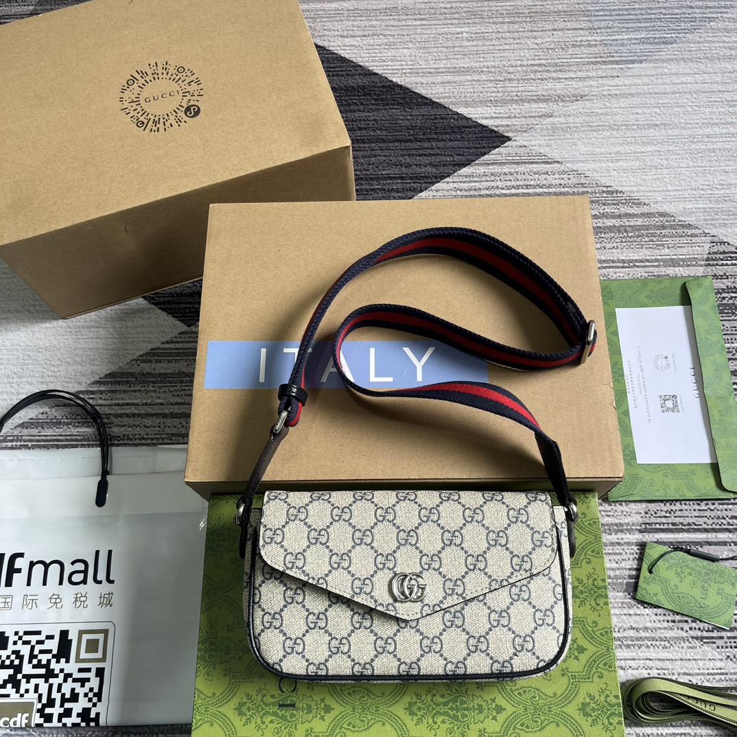 Gucci Ophidia Women Shoulder Bags 13*22*4cm