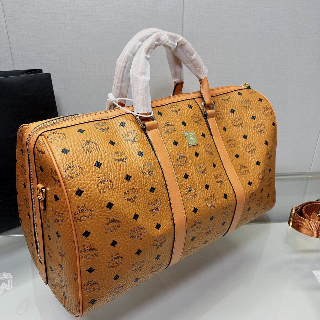 MCM Ottomar Weekender Travel Bags in Visetos Size 45cm