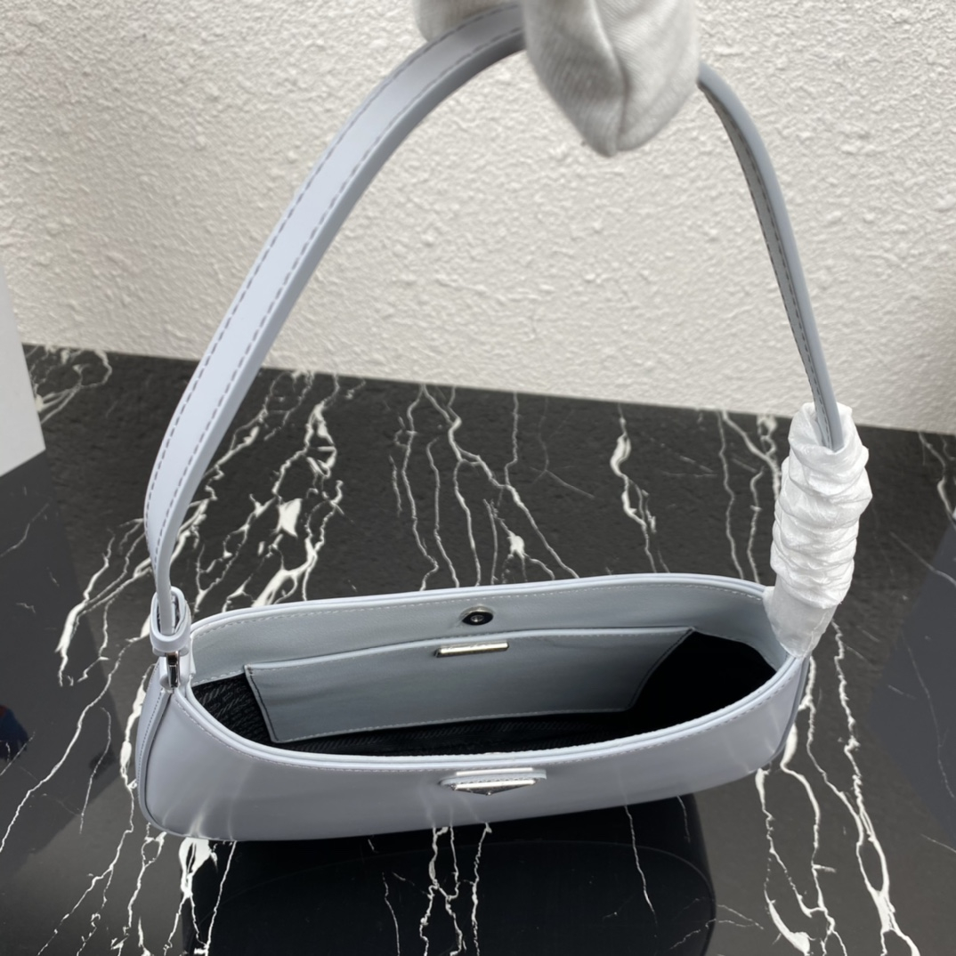 Prada 1BC499 Cleo Brushed Leather Women Shoulder Bags Size 27*22*6cm