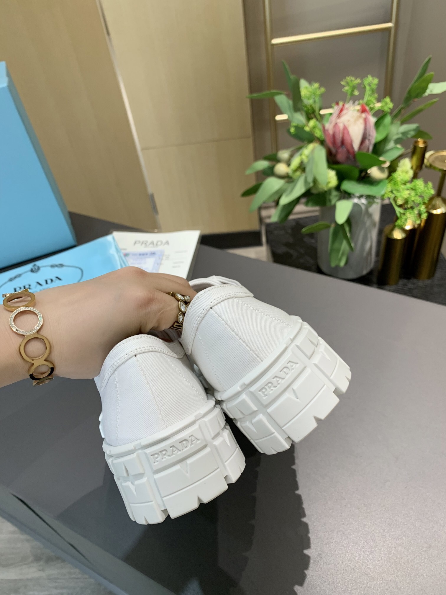 Prada 2024 New Double Wheel Re-Nylon gabardine Sneaker Size 41