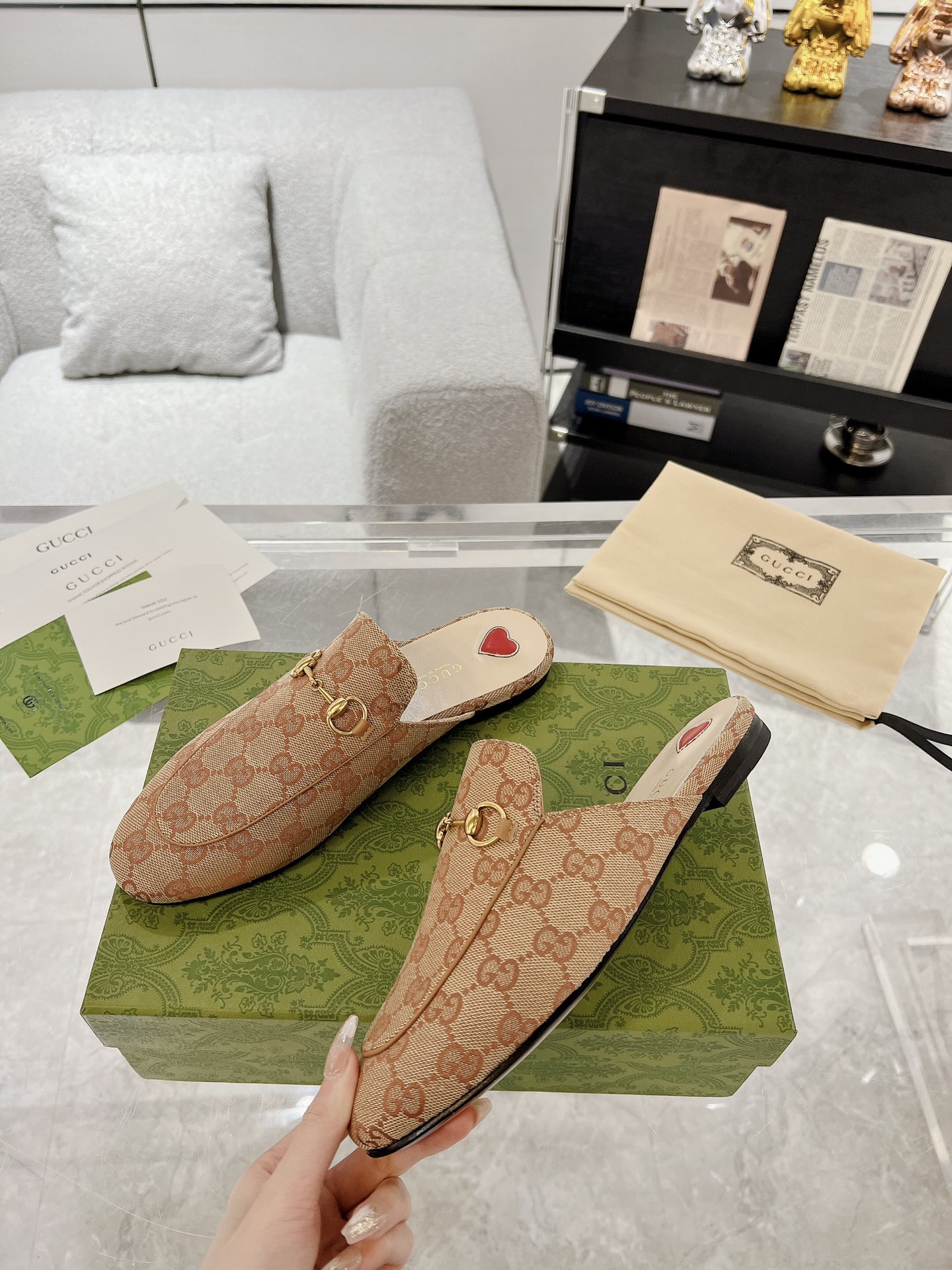 Gucci Princetown GG Slippers Size 35-41