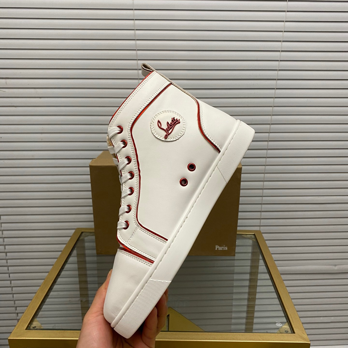 Christian Louboutin Louis the Lips High-Top Sneaker Size 36-46
