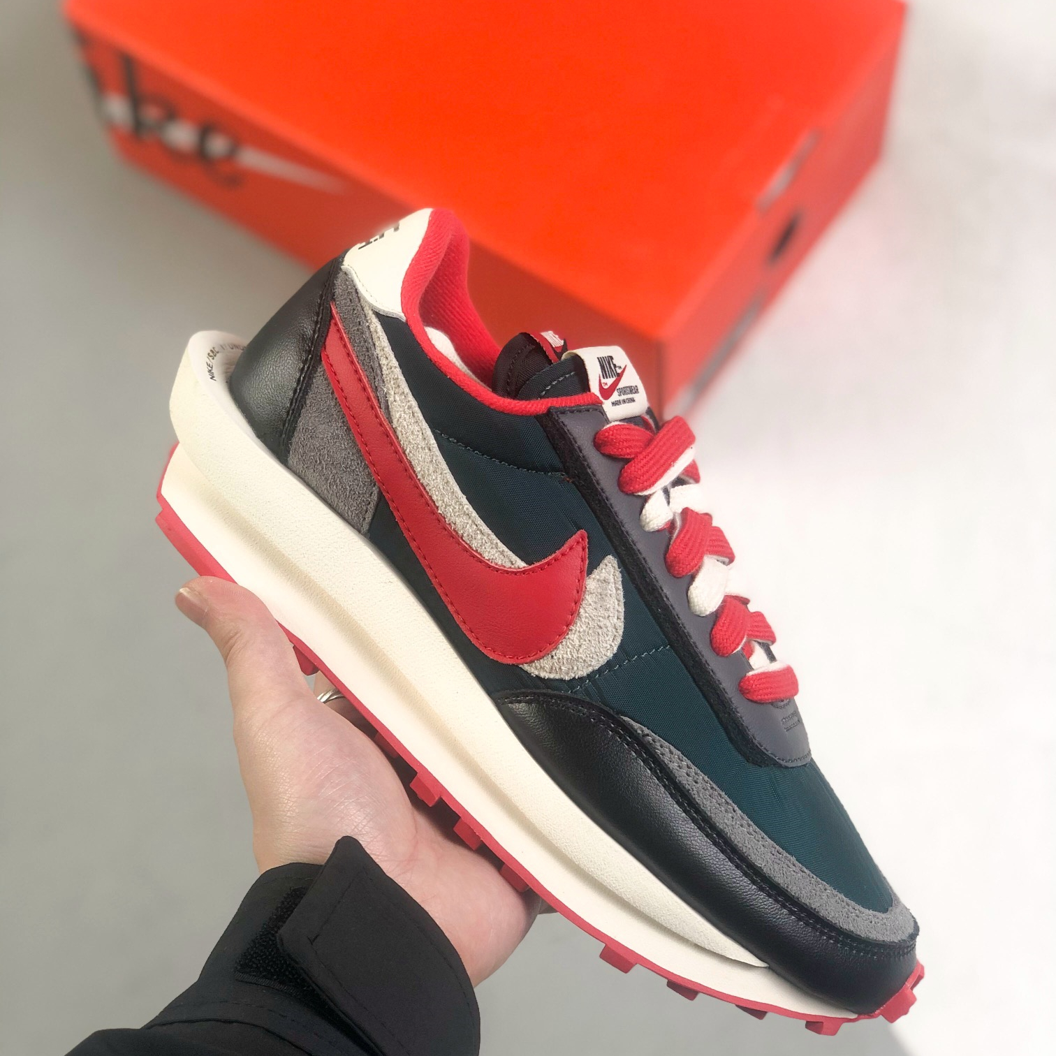 Nike x Sacai LDV Waffle Sneakers Shoes Black Mens/Women 36 - 46