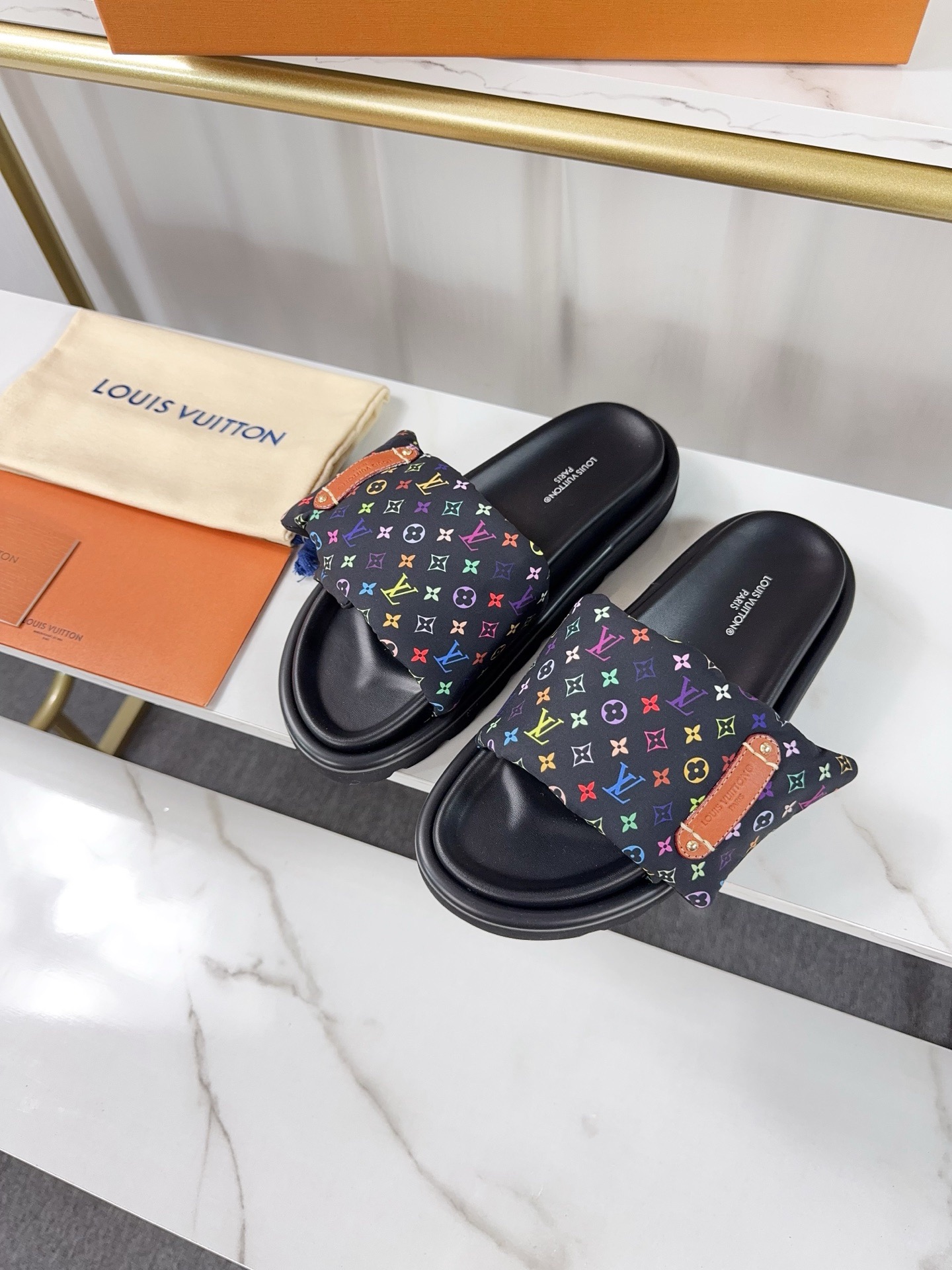 Louis Vuitton Pool Pillow Flat Comfort Slippers Size 36-46