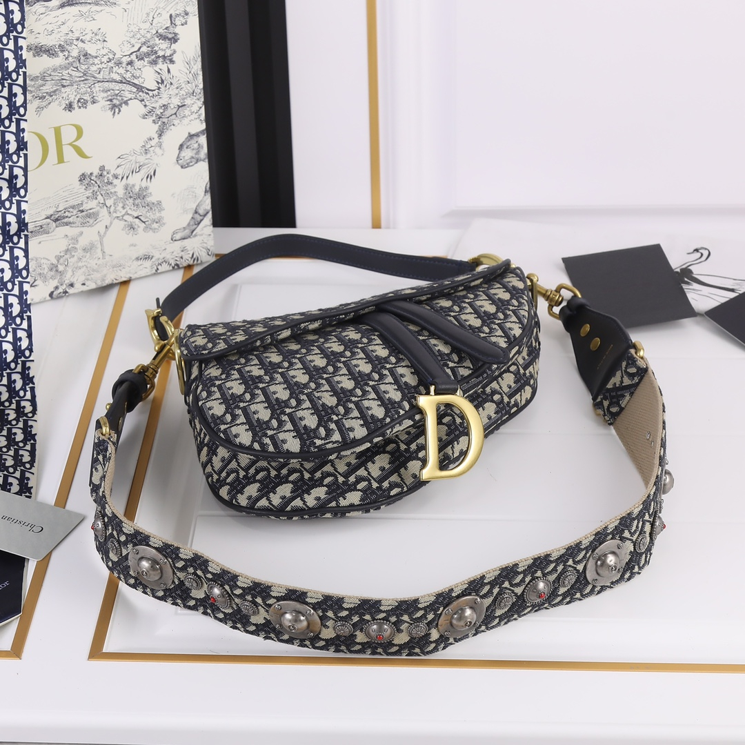 Dior Saddle Bags With Strap Women Shoulder Bags Size 25.5*20*6.5cm