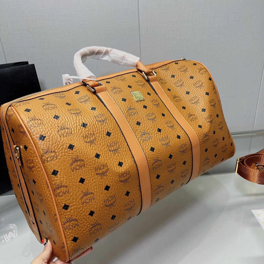 MCM Ottomar Weekender Travel Bags in Visetos Size 45cm