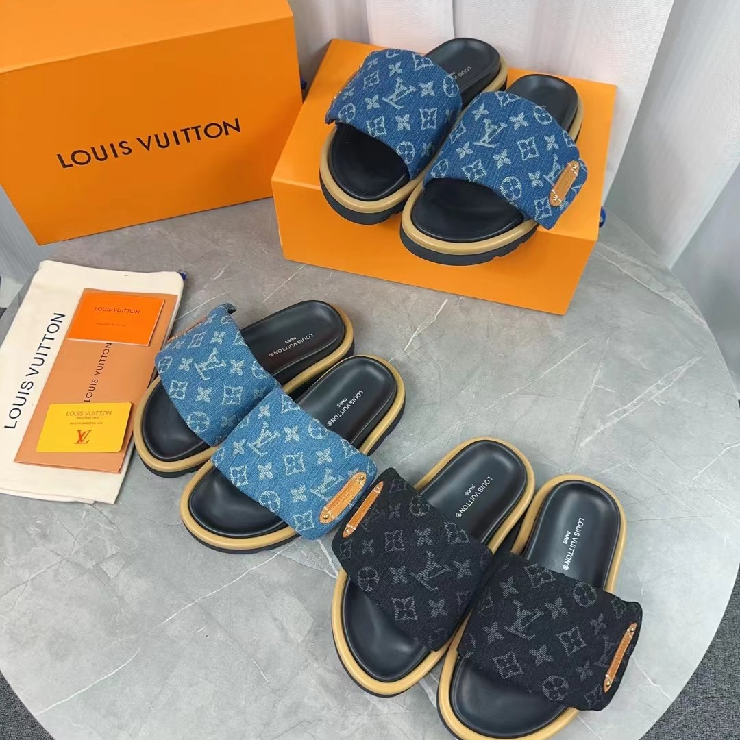 Louis Vuitton Slippers Size 36-45 3-Color
