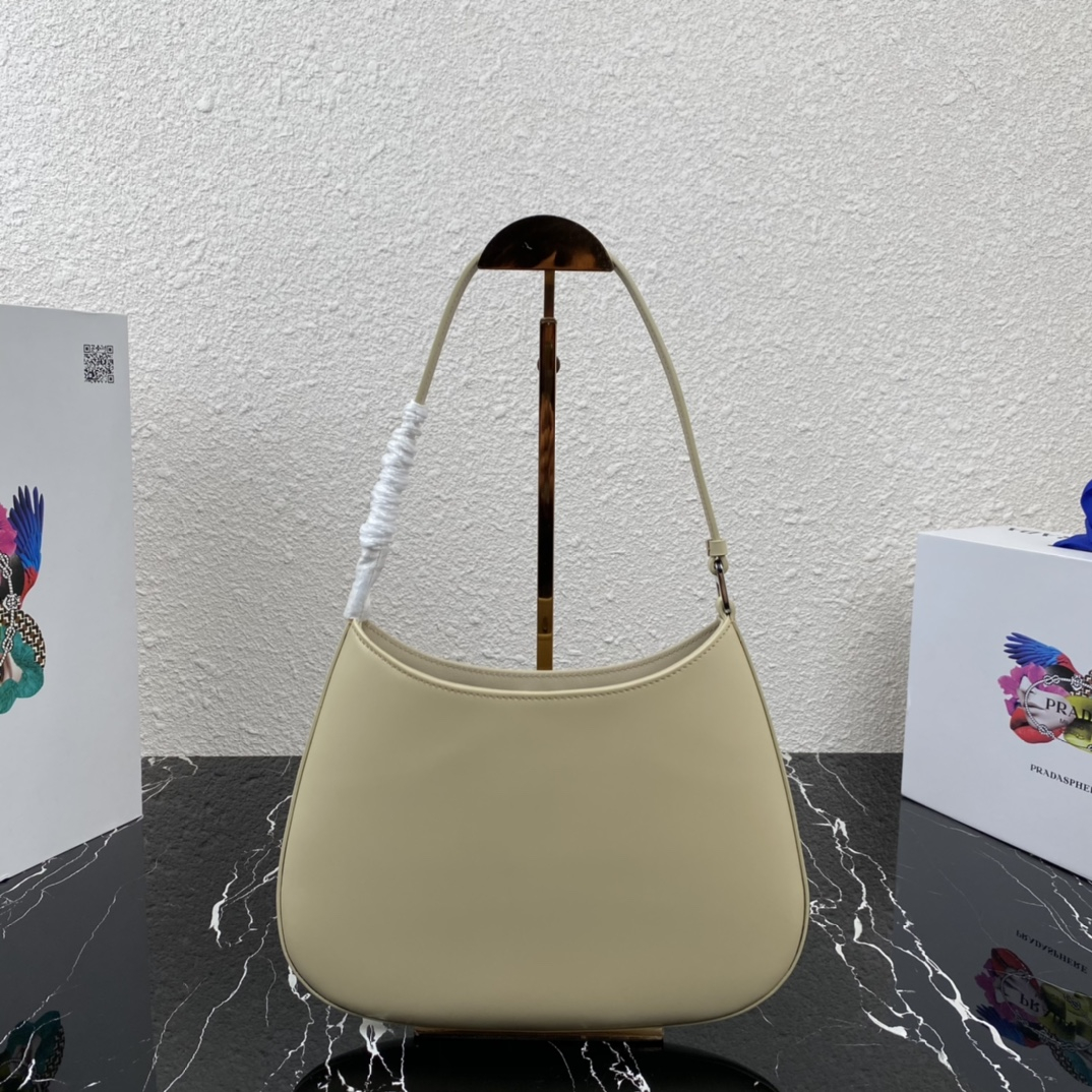 Prada 1BC499 Cleo Brushed Leather Women Shoulder Bags Size 27*22*6cm