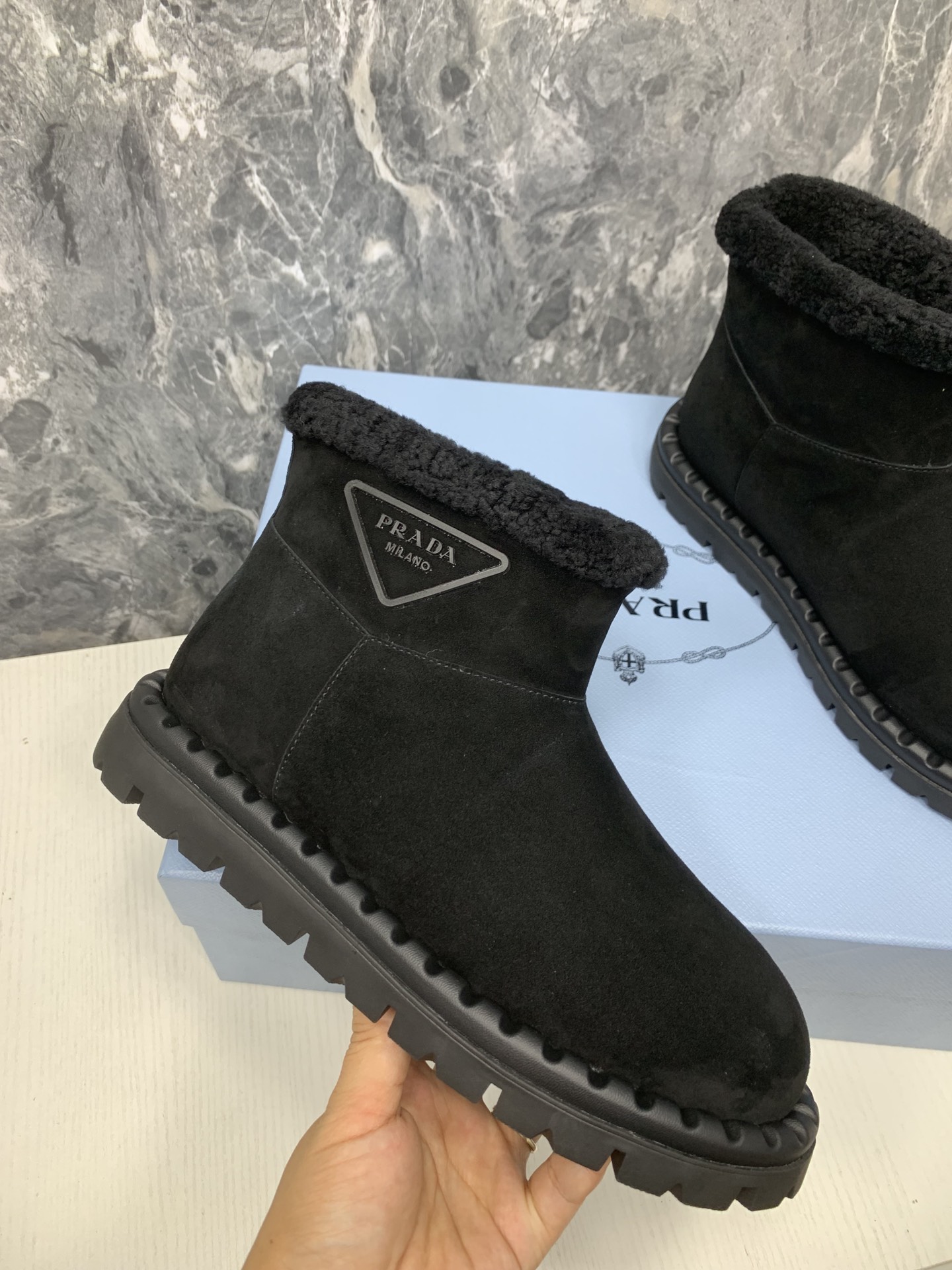 Prada Women Snow Boots Black Size 36-41