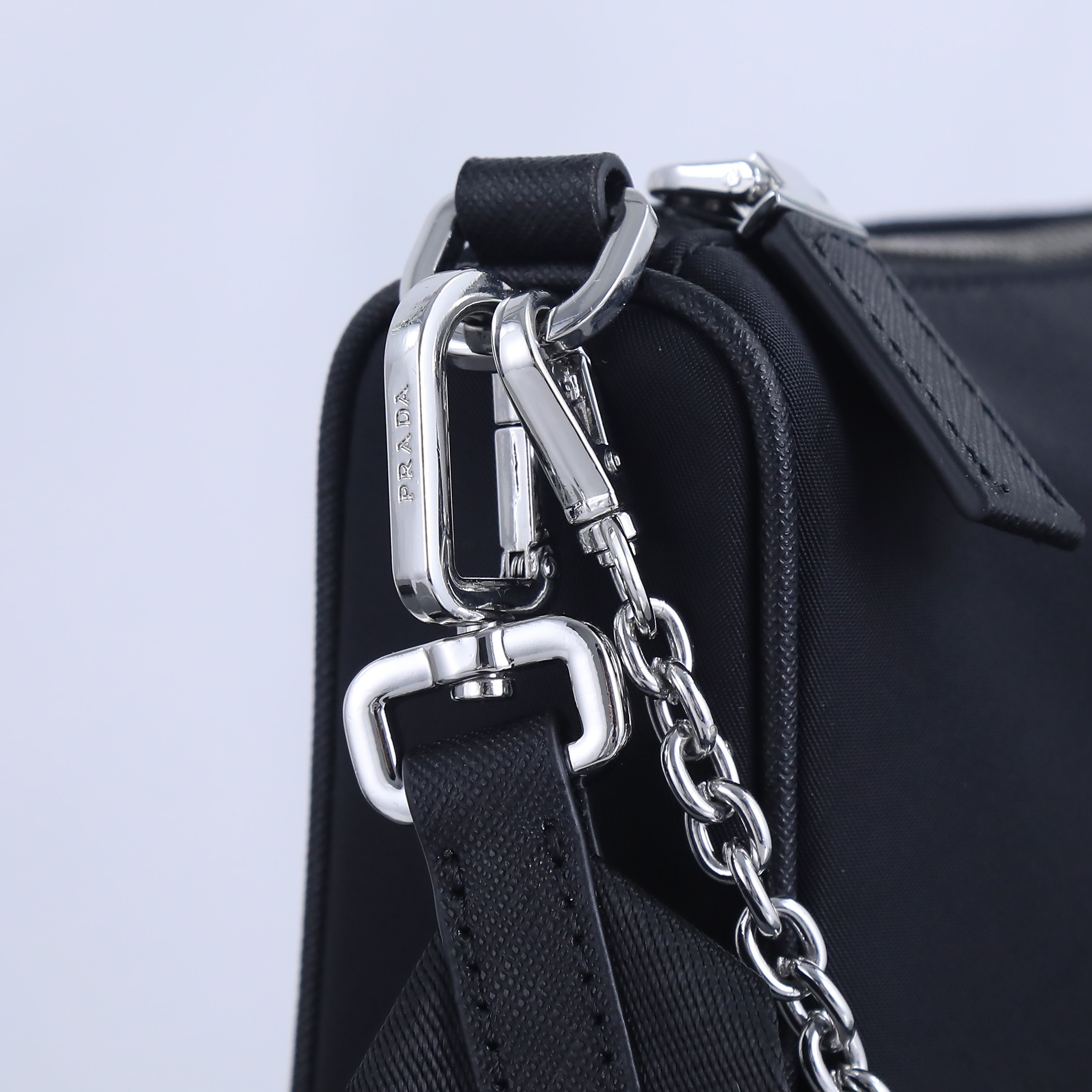 Prada 2VH113 Re-Nylon and Saffiano Leather Mens Shoulder Bags Size 24*18.5*6cm