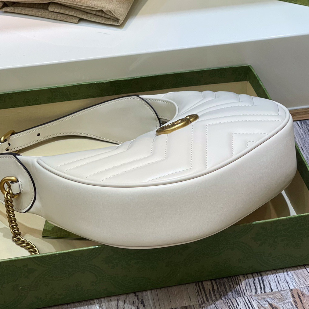 Gucci GG Marmont Half-moon-shaped Women Shoulder Bags Size 21*11*5cm