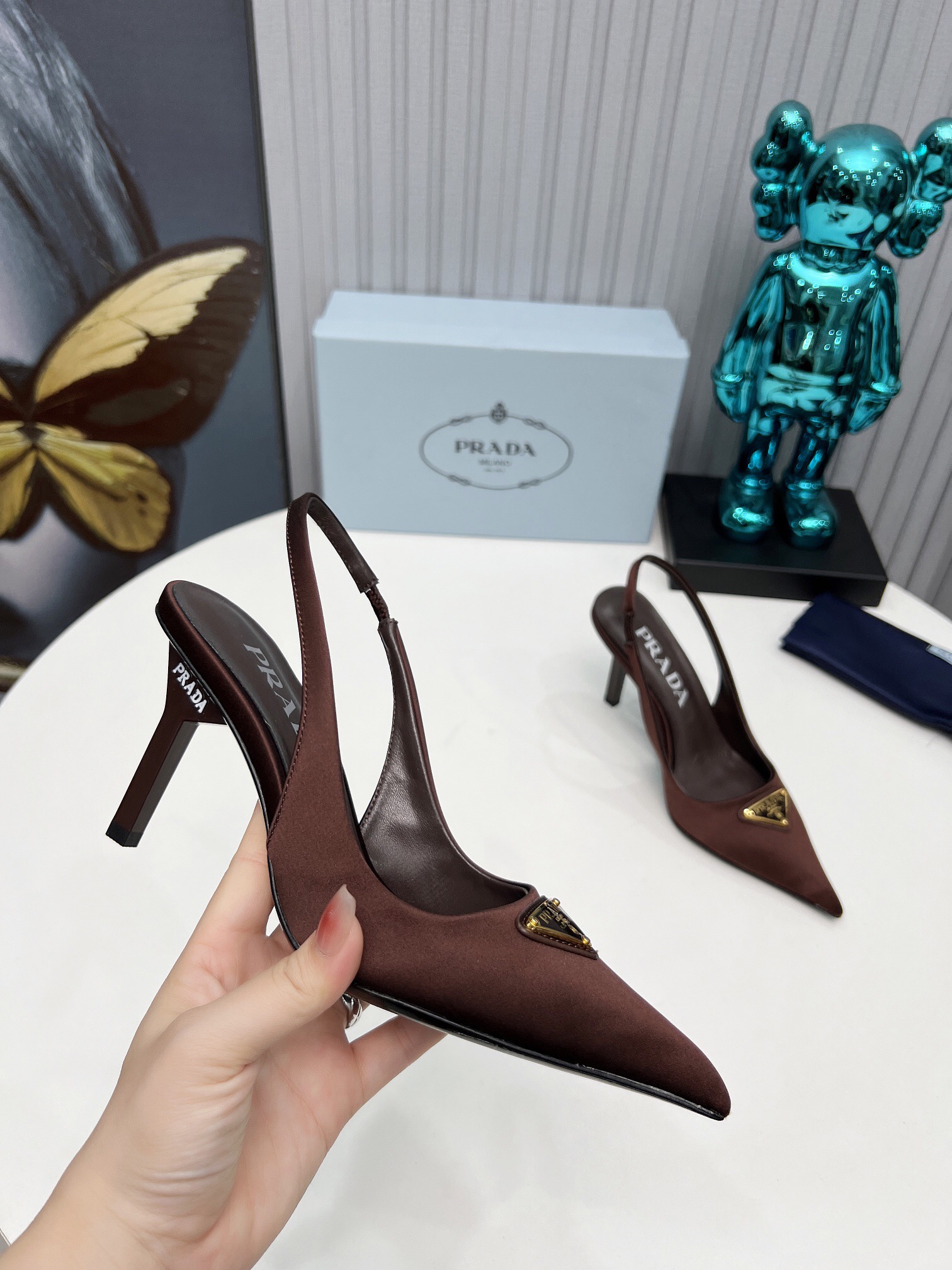 Prada Brushed Leather Slingback Pumps Size 35-41