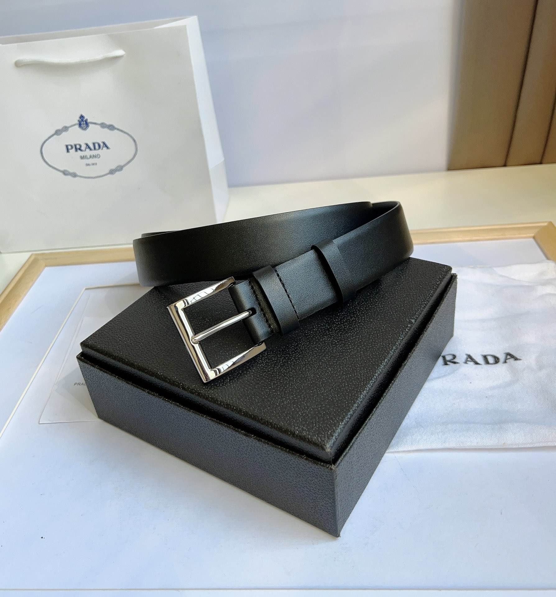 Prada Mens Belt Width 3.5cm