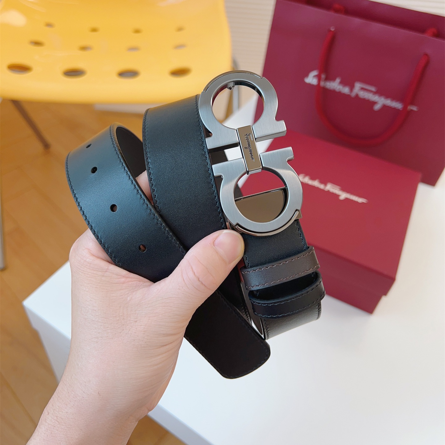 Ferragamo Mens Belt Width 3.5cm