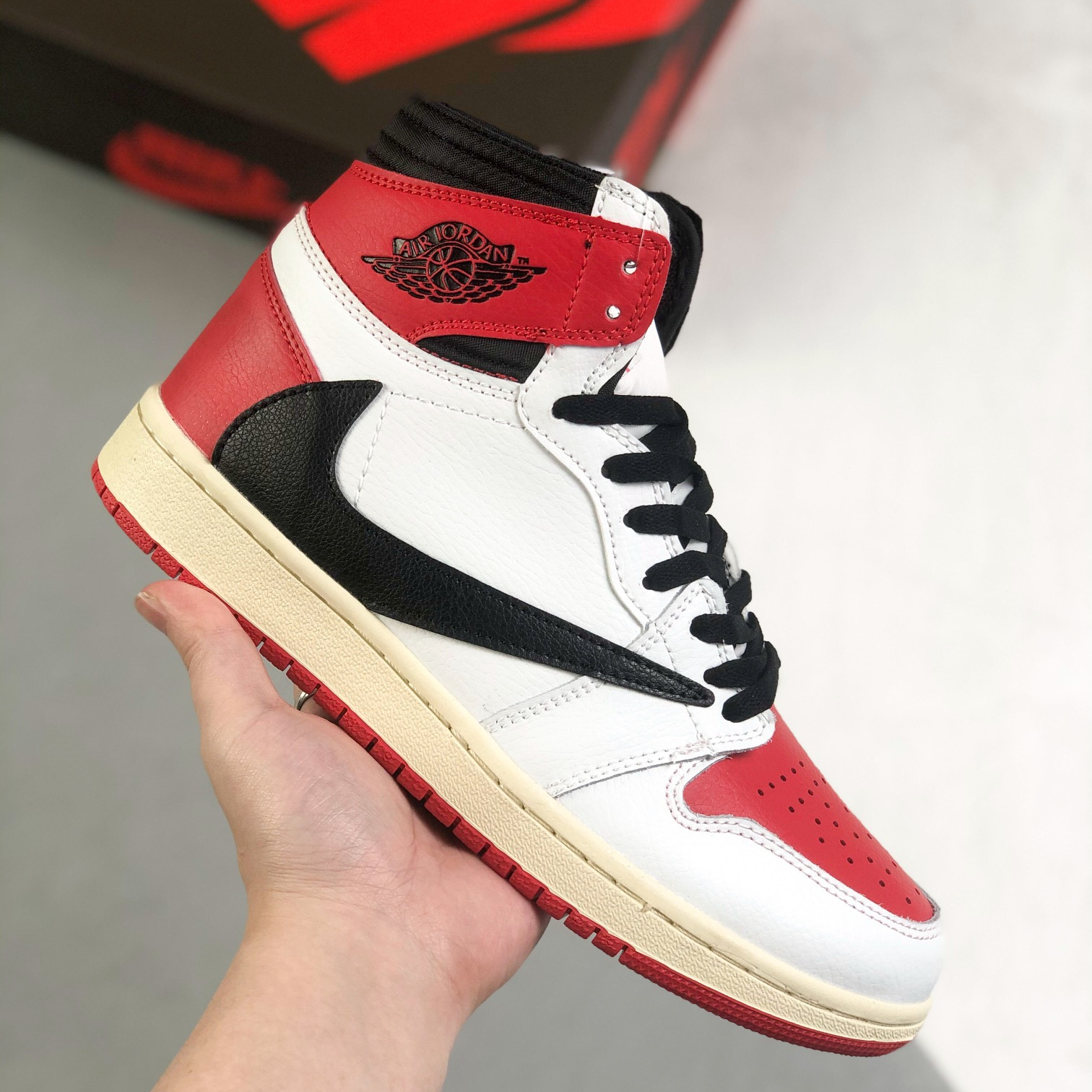Nike Air Jordan 1 x Travis Scott High Top Sneaker Shoes Gr. 36-46