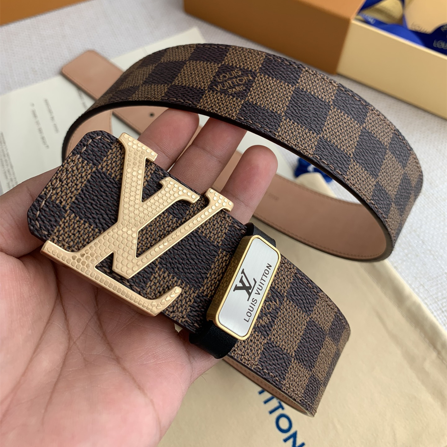 Louis Vuitton Mens Belt Width 3.8cm