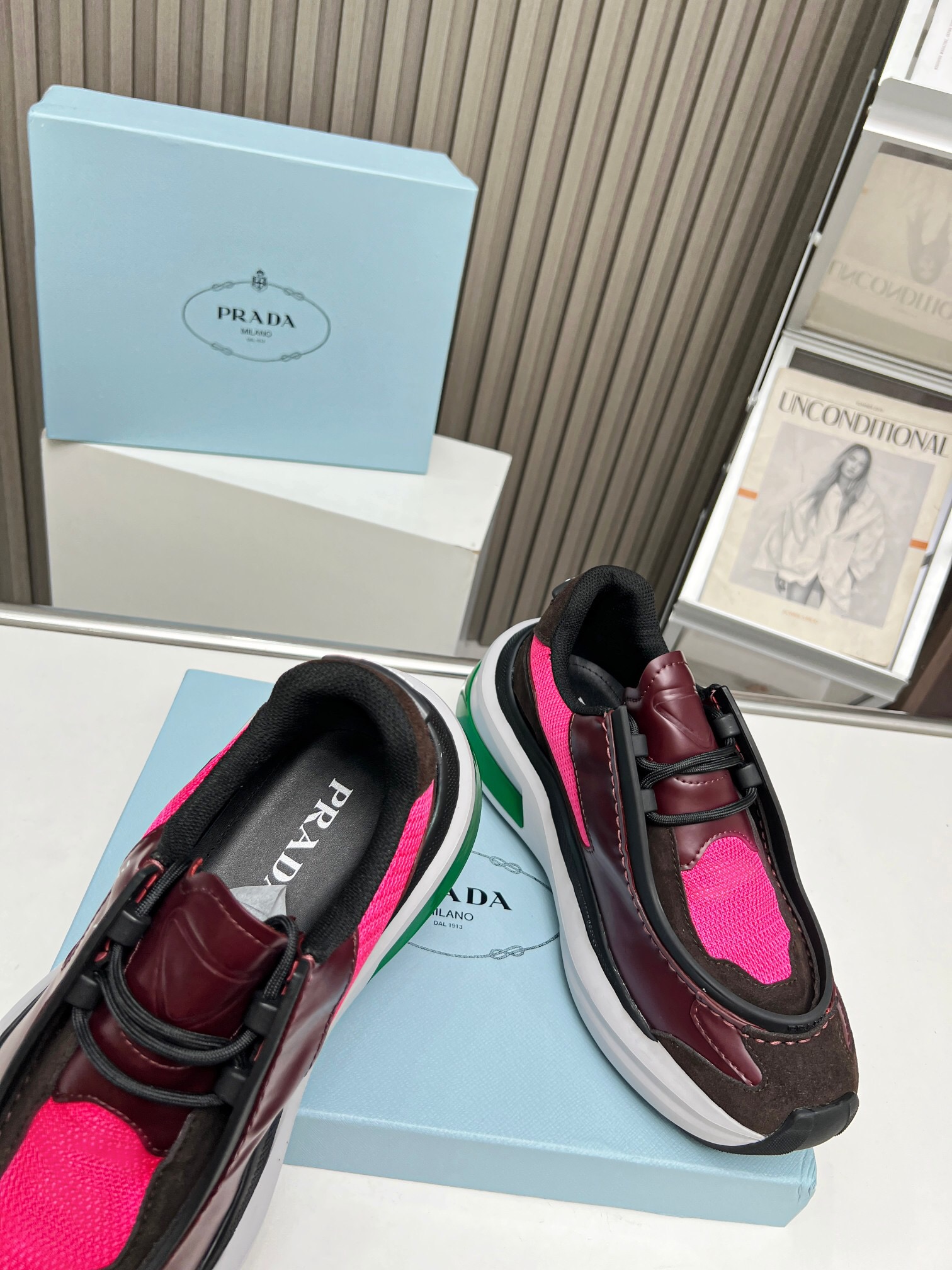 Prada 2024 New Systeme brushed leather dad Sneaker Size 36-45