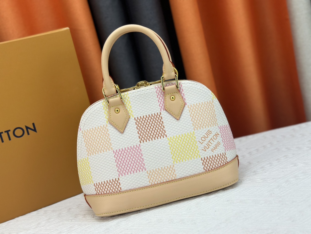 Louis Vuitton N40516 Alma BB Damierlicious Women Shoulder Bags Size 23*17*11cm