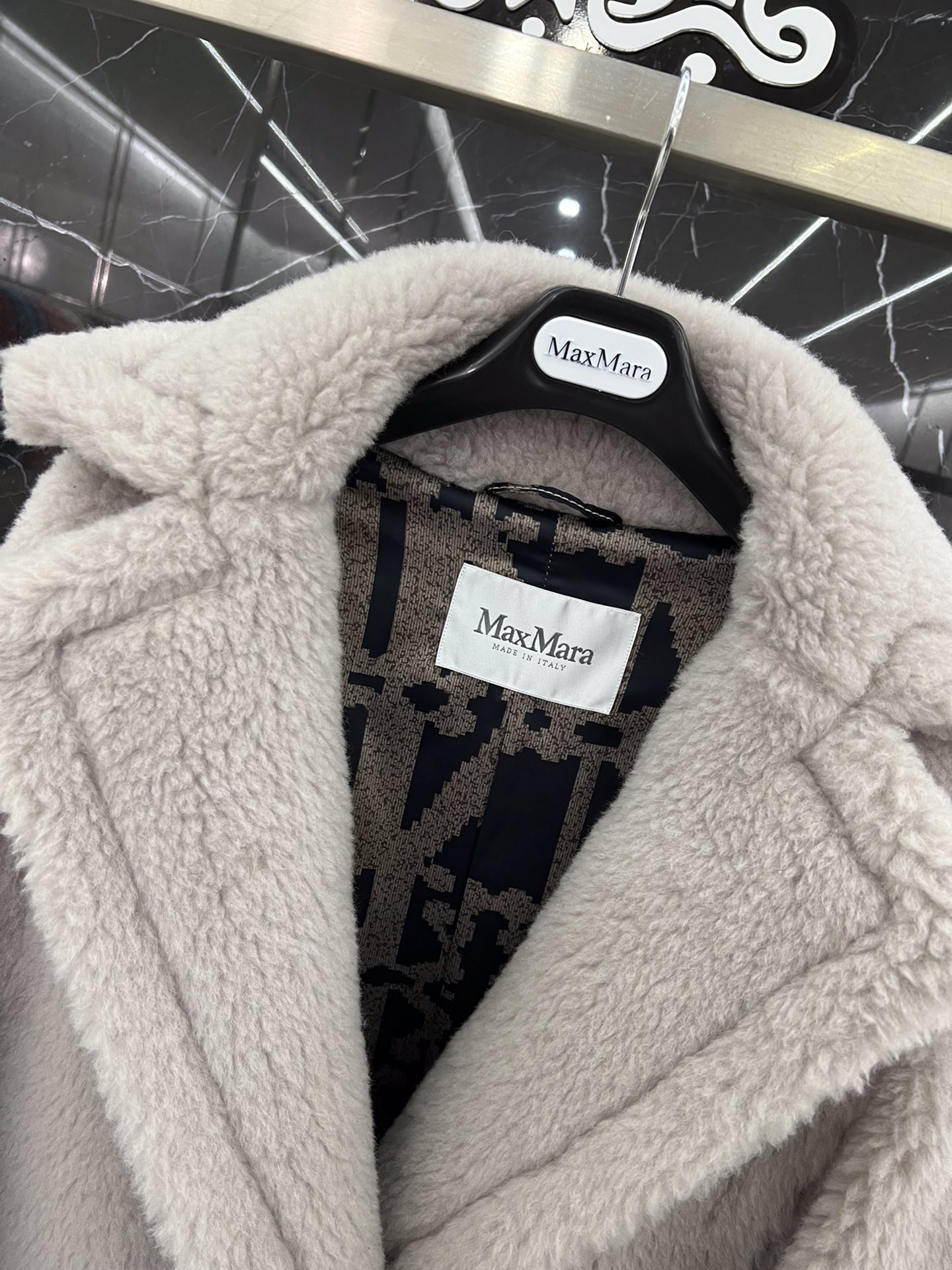 Max Mara Teddy fur long coat Size XS-M