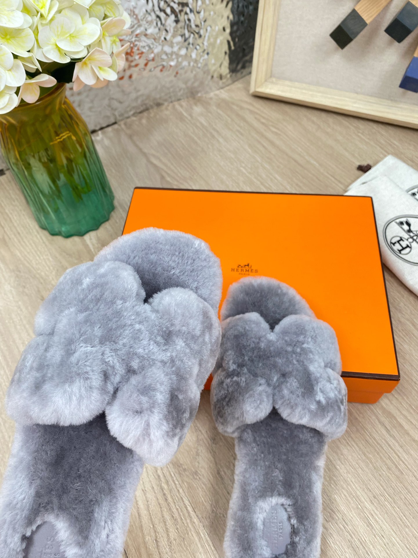 Hermes 23fw Women Winter Slippers Size 36-40