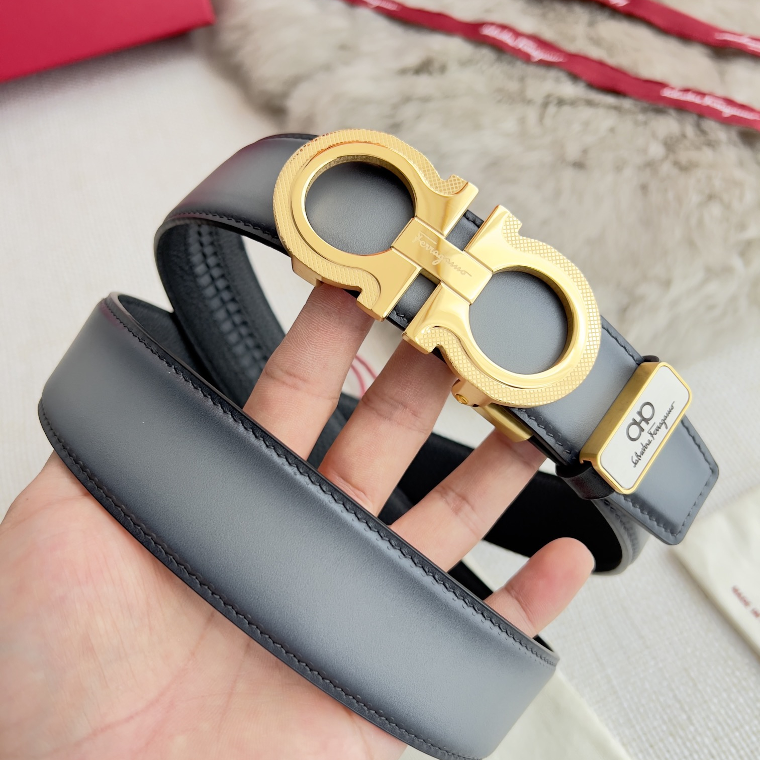 Ferragamo Mens Belt Width 3.5cm