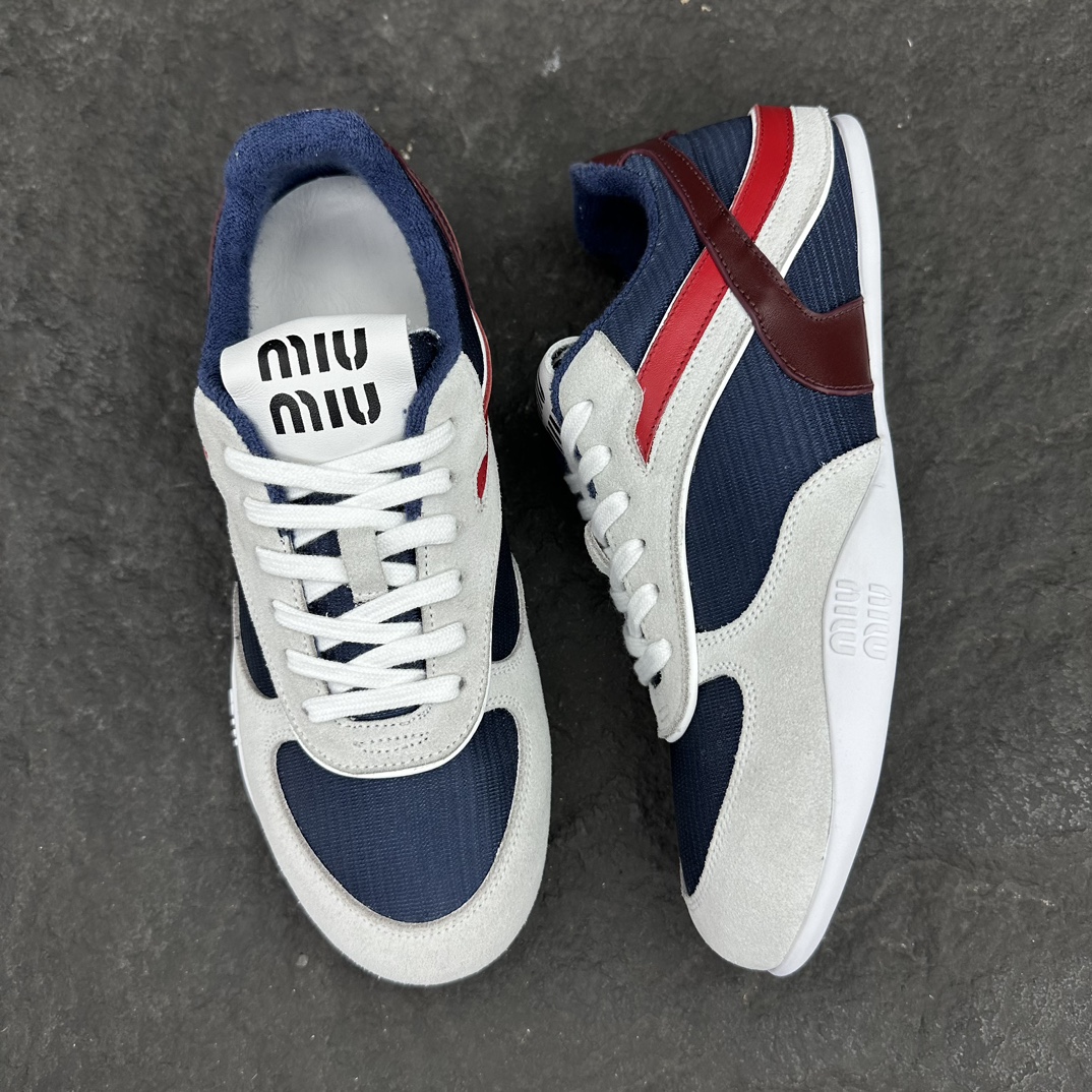 MiuMiu Suede leather and fabric Sneaker Size 35-40
