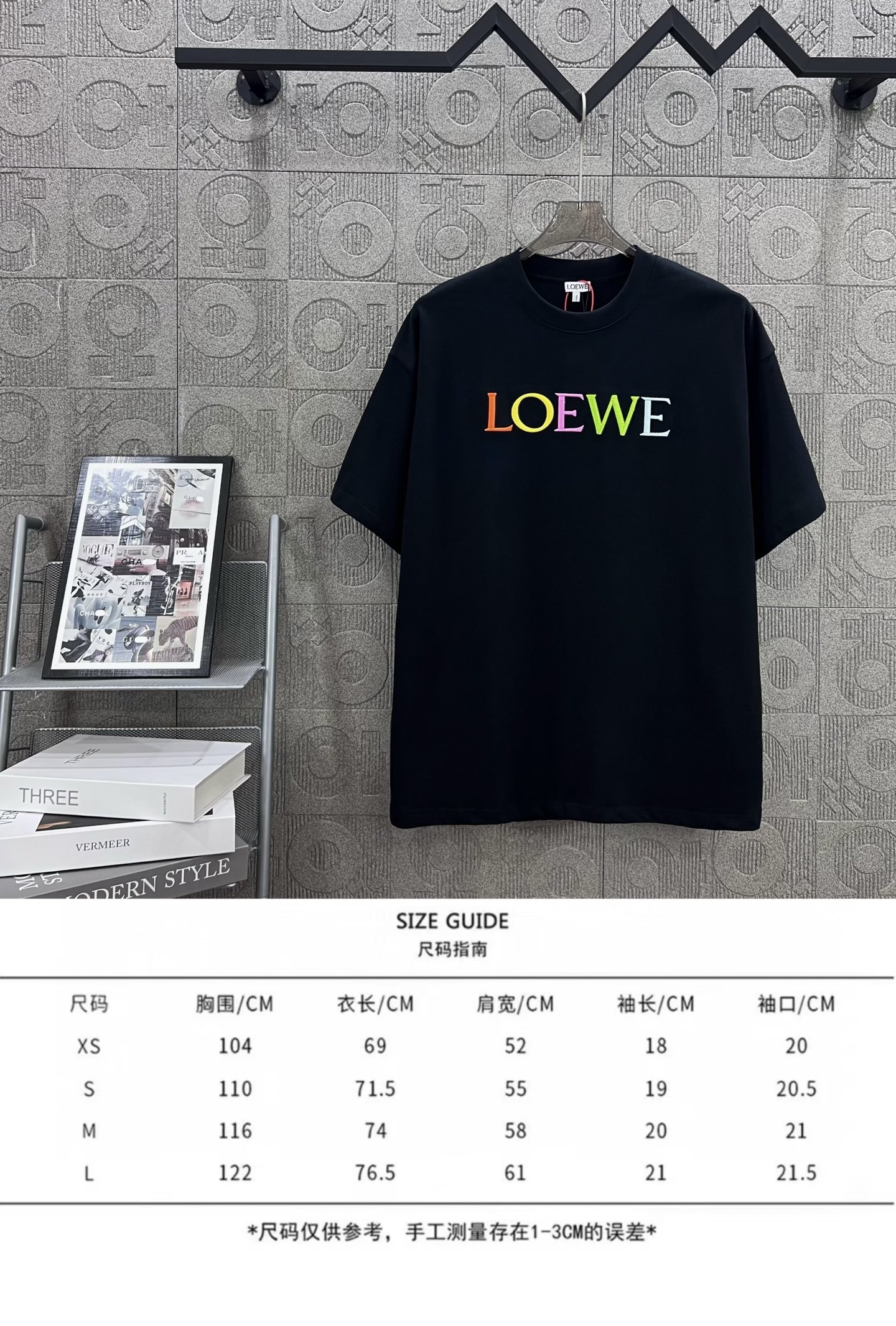 Loewe T Shirt  Embroider Logo Size XS-L