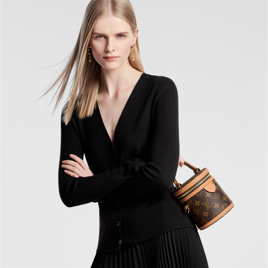 Louis Vuitton M82952 Nano Cannes Damen-Schultertasche, 14,5 × 14 × 12 cm