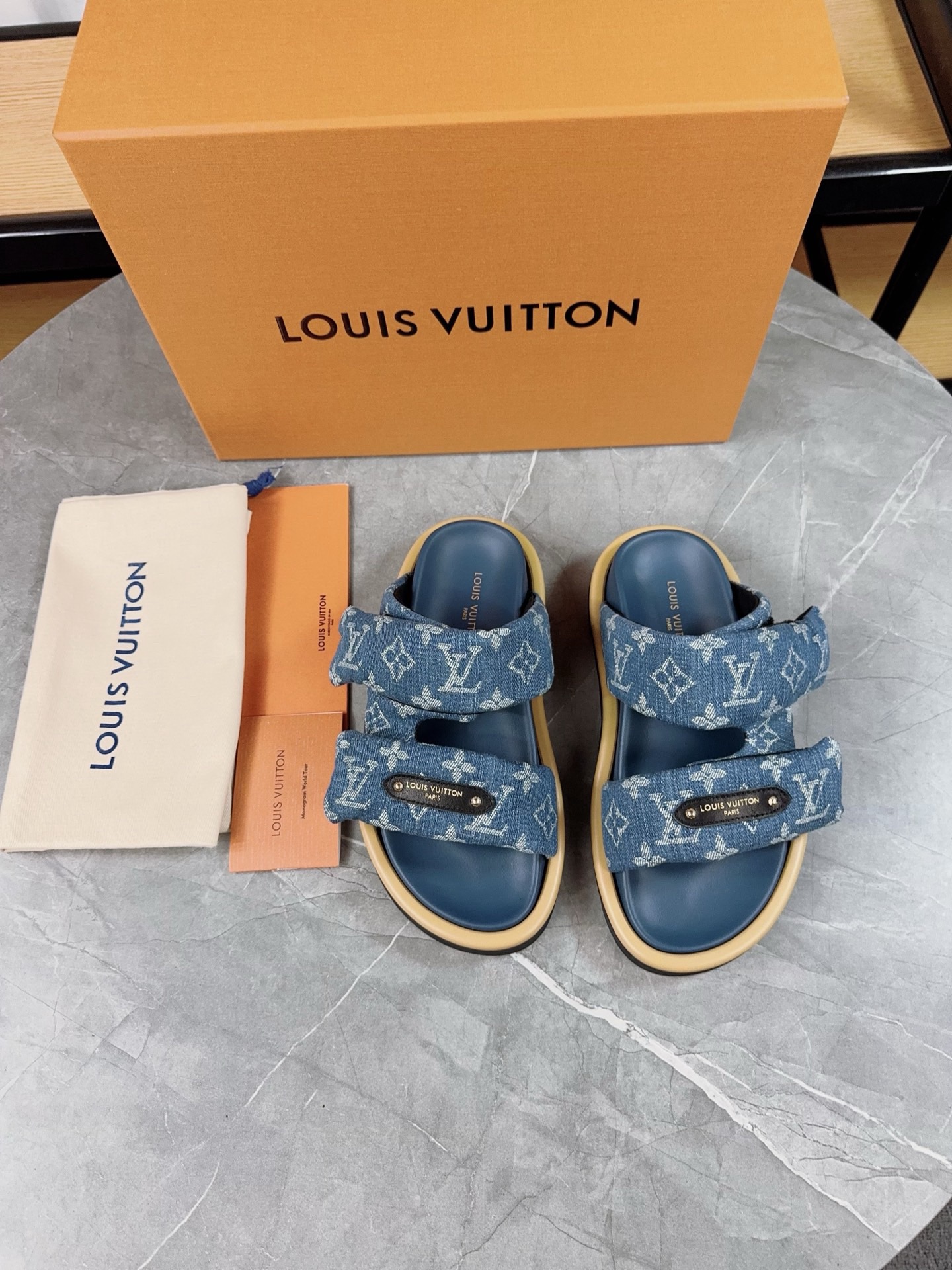 Louis Vuitton Pool Pillow Flat Comfort Slippers Size 36-46