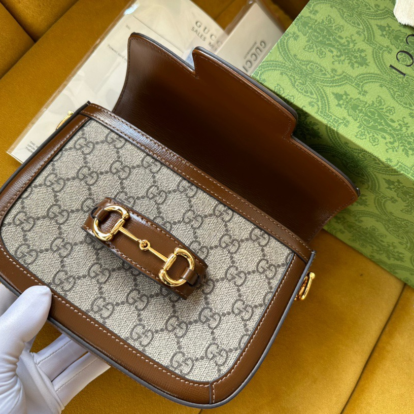 Gucci GG Horsebit 1955 Women Shoulder Bags Size 25*18*8cm