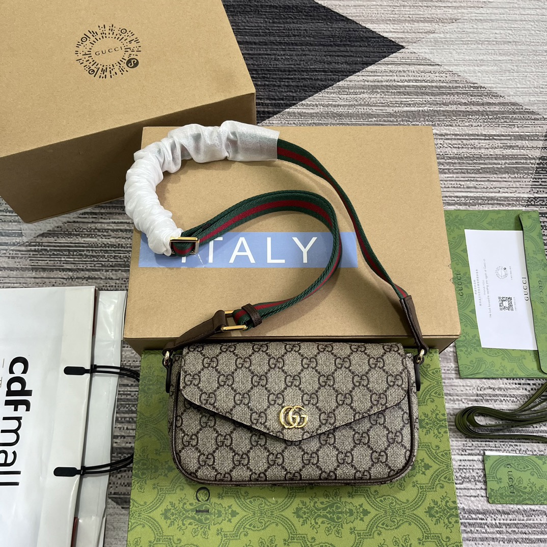 Gucci Ophidia Women Shoulder Bags 13*22*4cm
