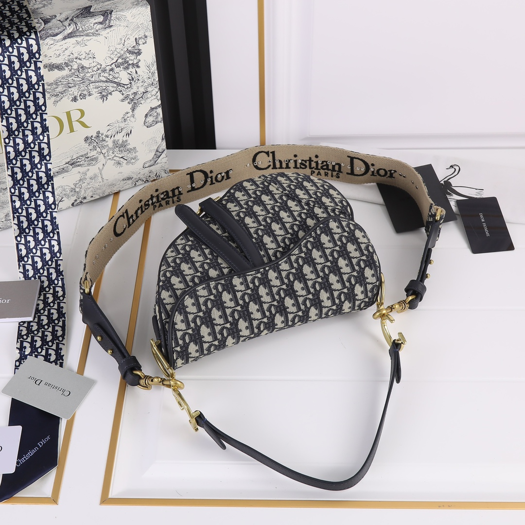 Dior Saddle Bags With Strap Women Shoulder Bags Size 25.5*20*6.5cm
