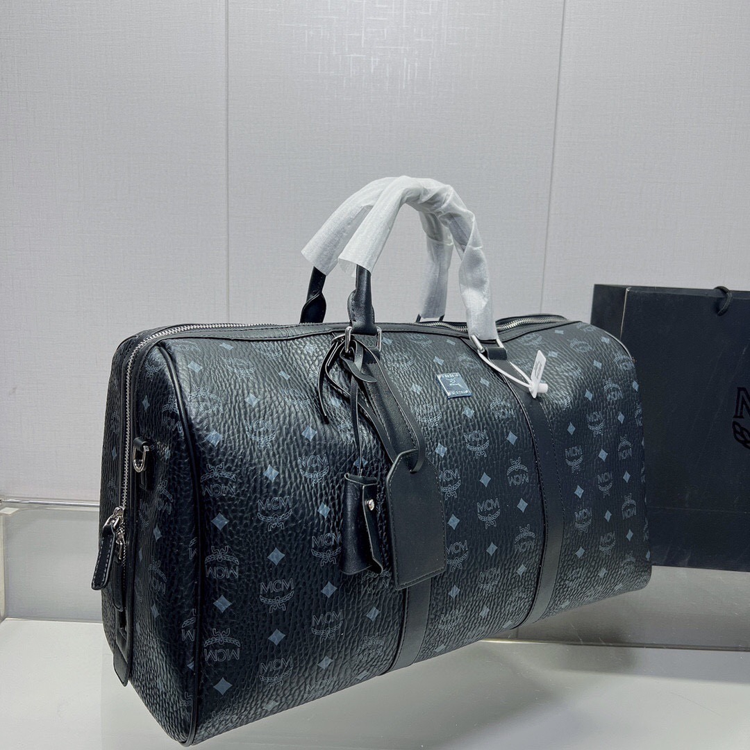 MCM Ottomar Weekender Travel Bags in Visetos Size 45cm