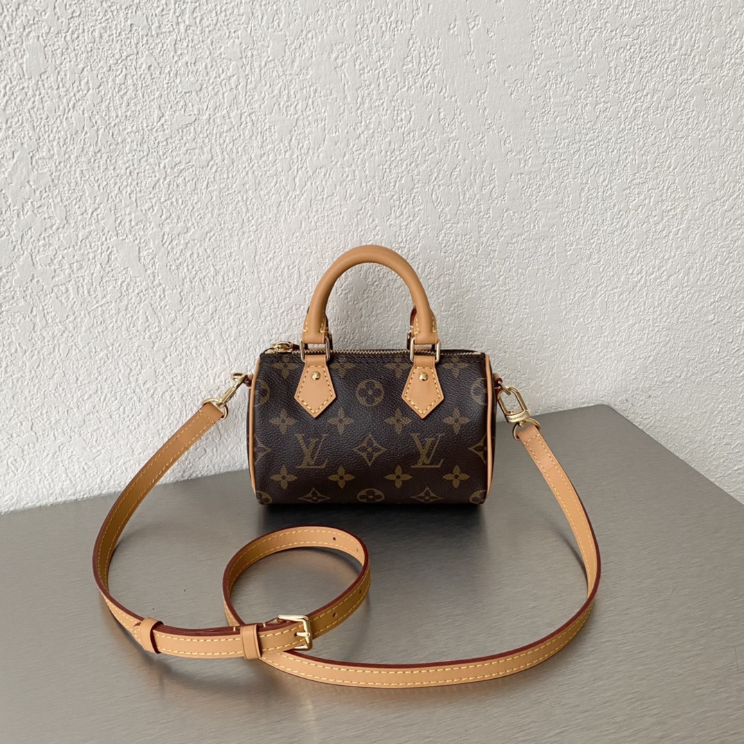 Louis Vuitton M81085 Nano Speedy Women Shoulder Bags 16*10*7.5cm
