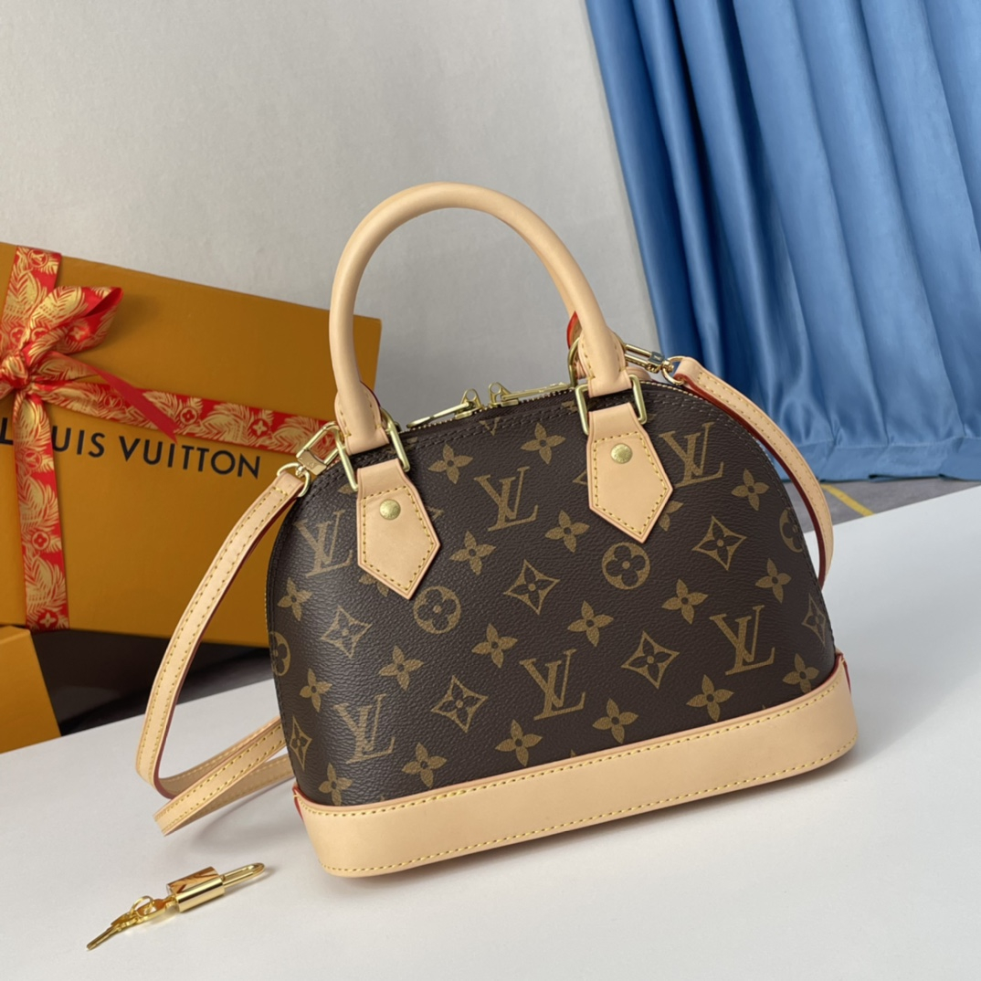 Louis Vuitton M53152 Alma Women Shoulder Bags Size 23.5*17.5*11.5cm