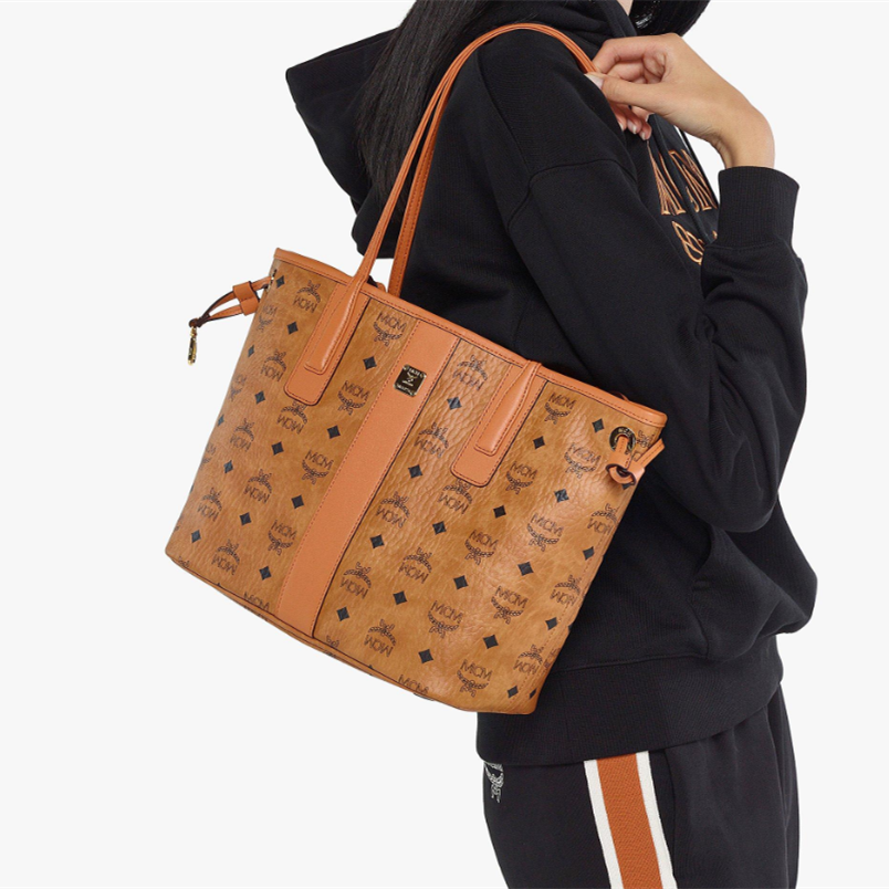 MCM Reversible Liz Shopper in Visetos Shopping Bags 37*31*25cm