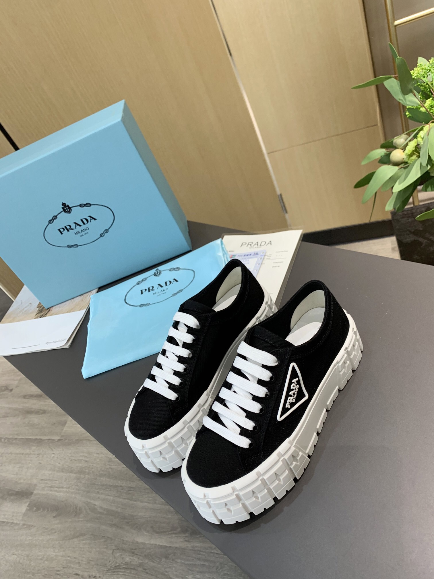 Prada 2024 New Double Wheel Re-Nylon gabardine Sneaker Size 36-41