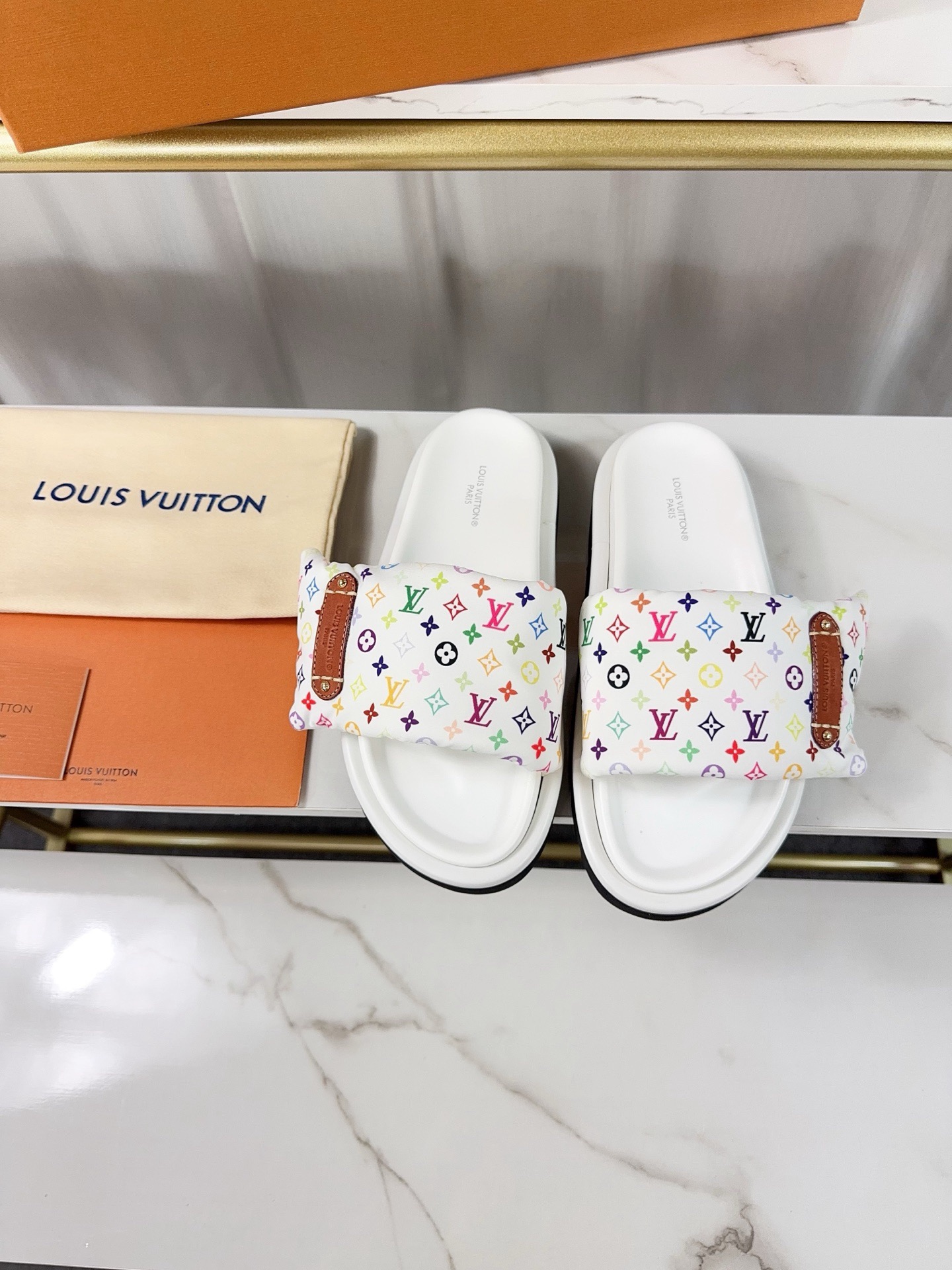Louis Vuitton Pool Pillow Flat Comfort Slippers Size 36-46