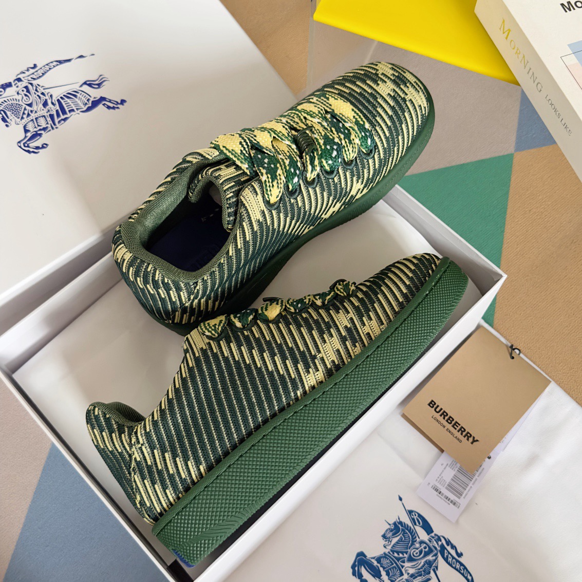 Burberry 2024 New Check Knit Box Sneaker Size 36-45