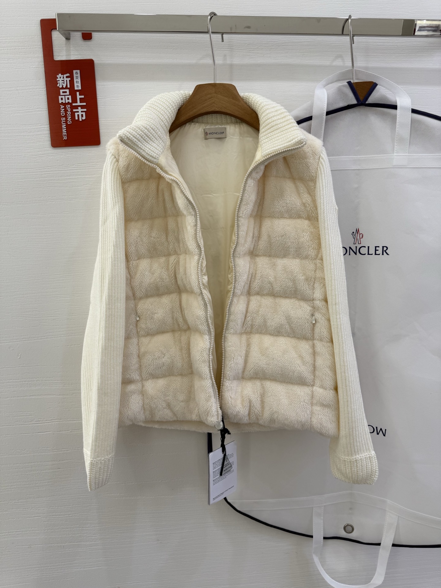 Moncler 25SS Teddy bear fur Women Down Jacket Size S-XL