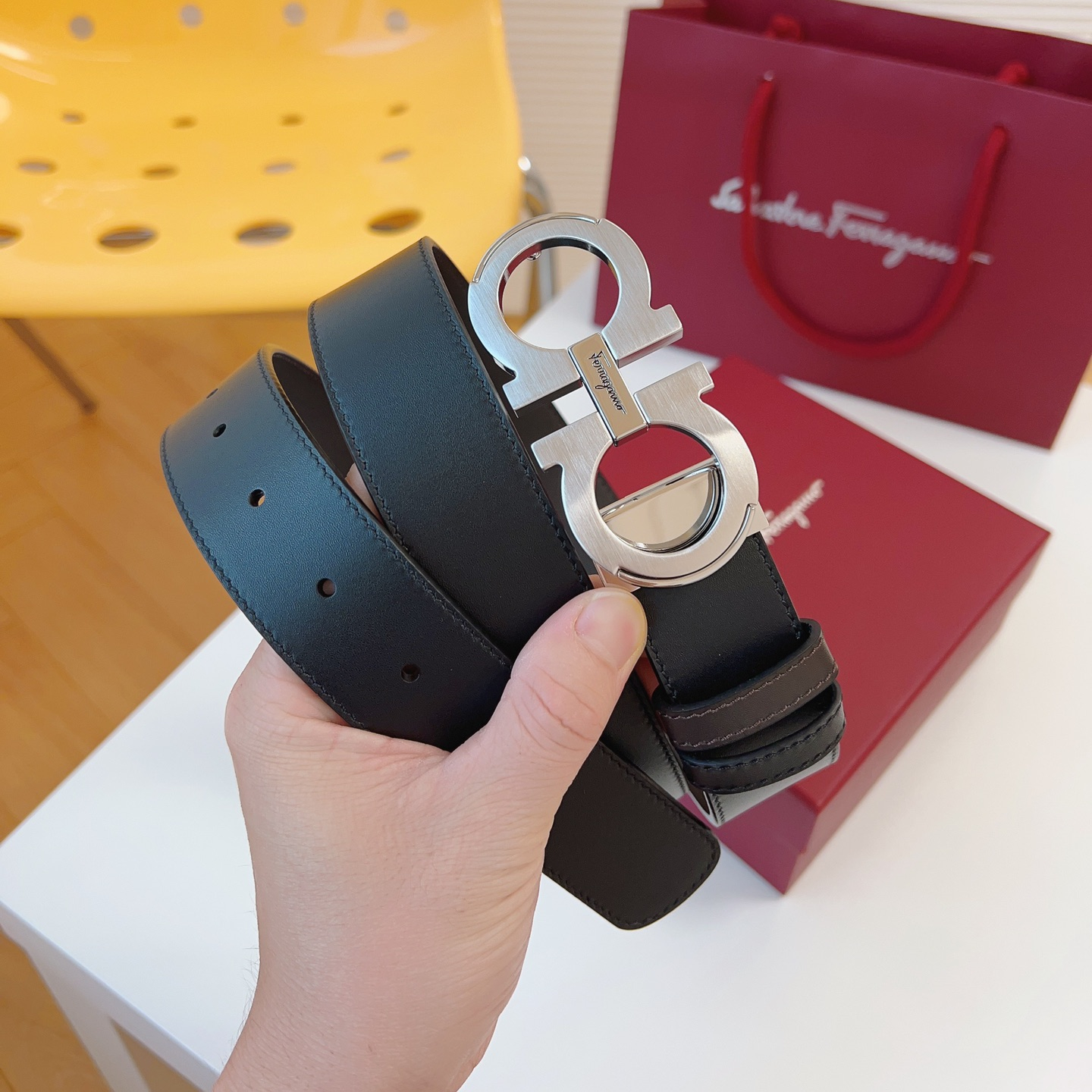 Ferragamo Mens Belt Width 3.5cm