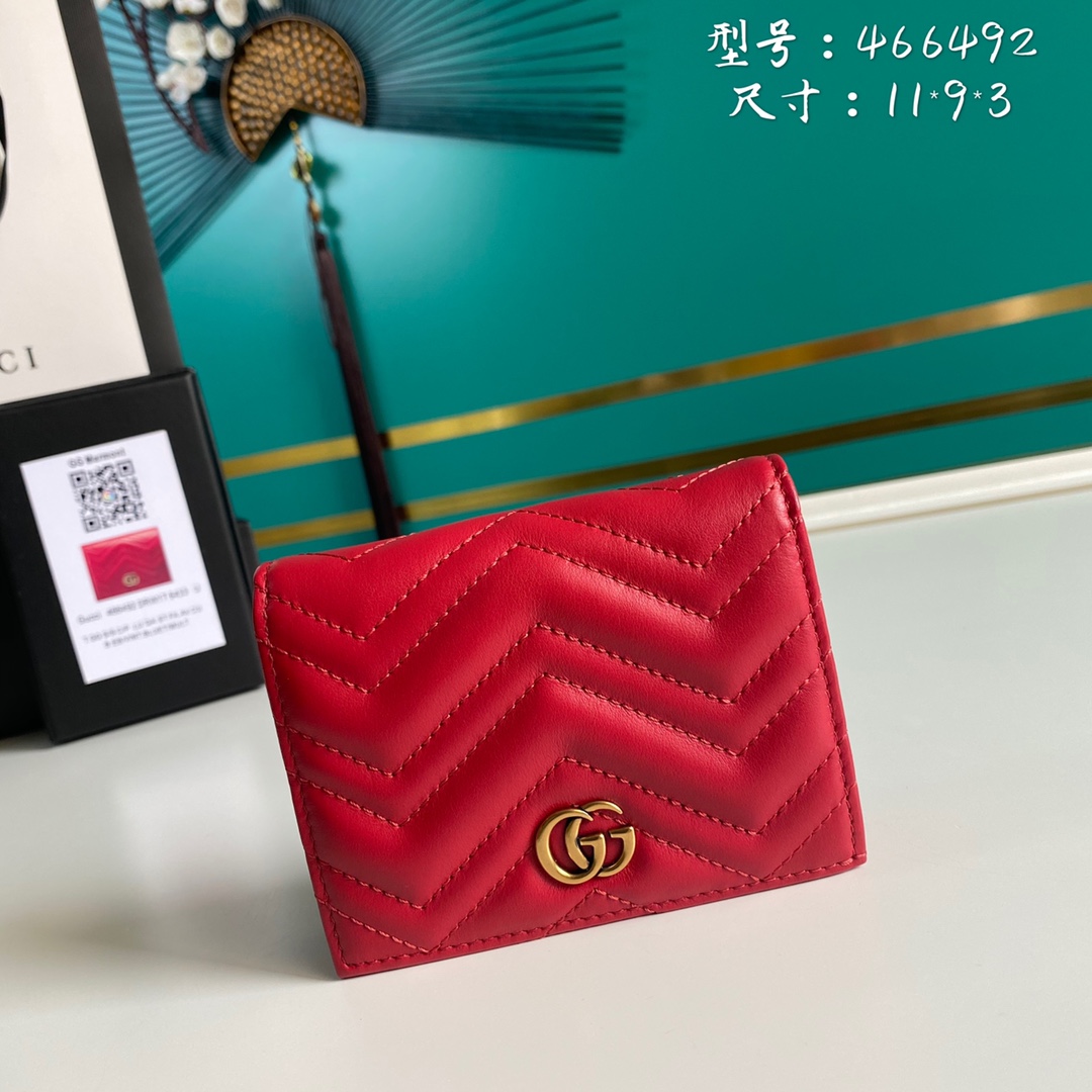 Gucci GG Marmont Women Mens Wallet Purse 11*9*3cm
